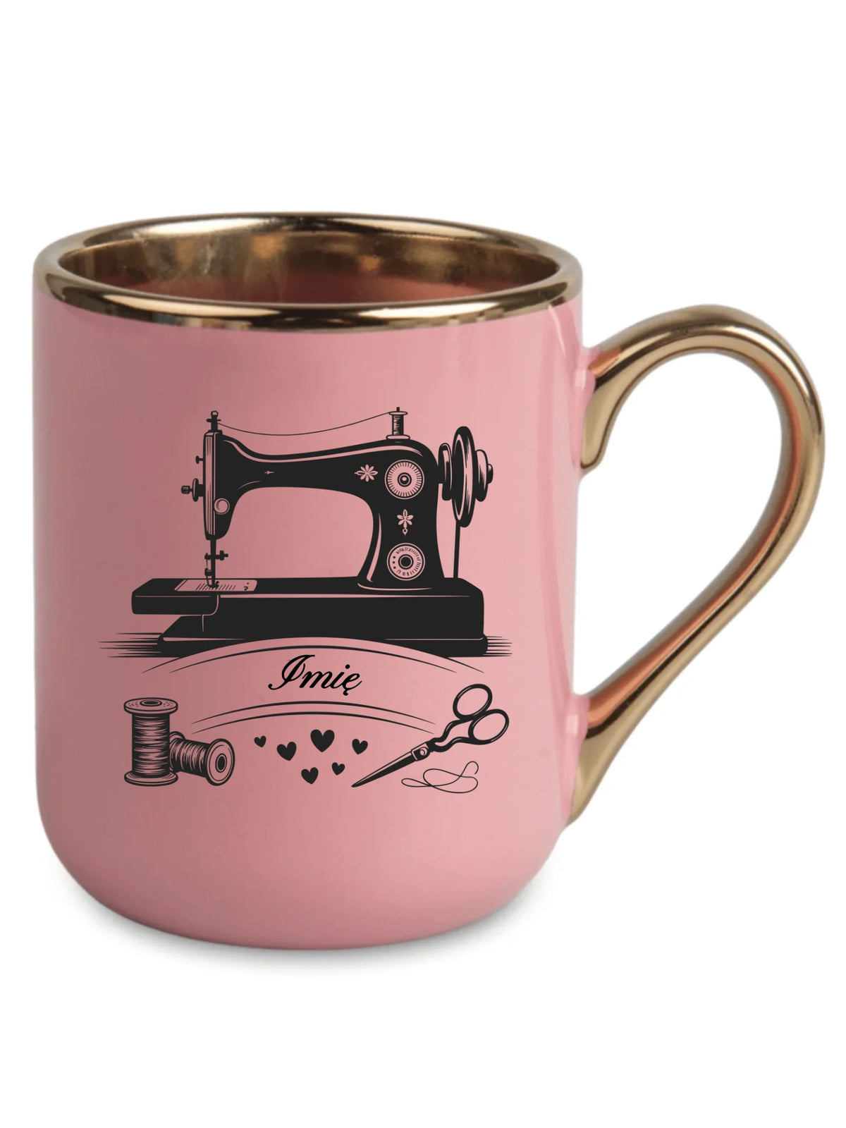 Kubek elegant szyciowy dla krawcowej - Maszyna vintage- personalizowany HS34