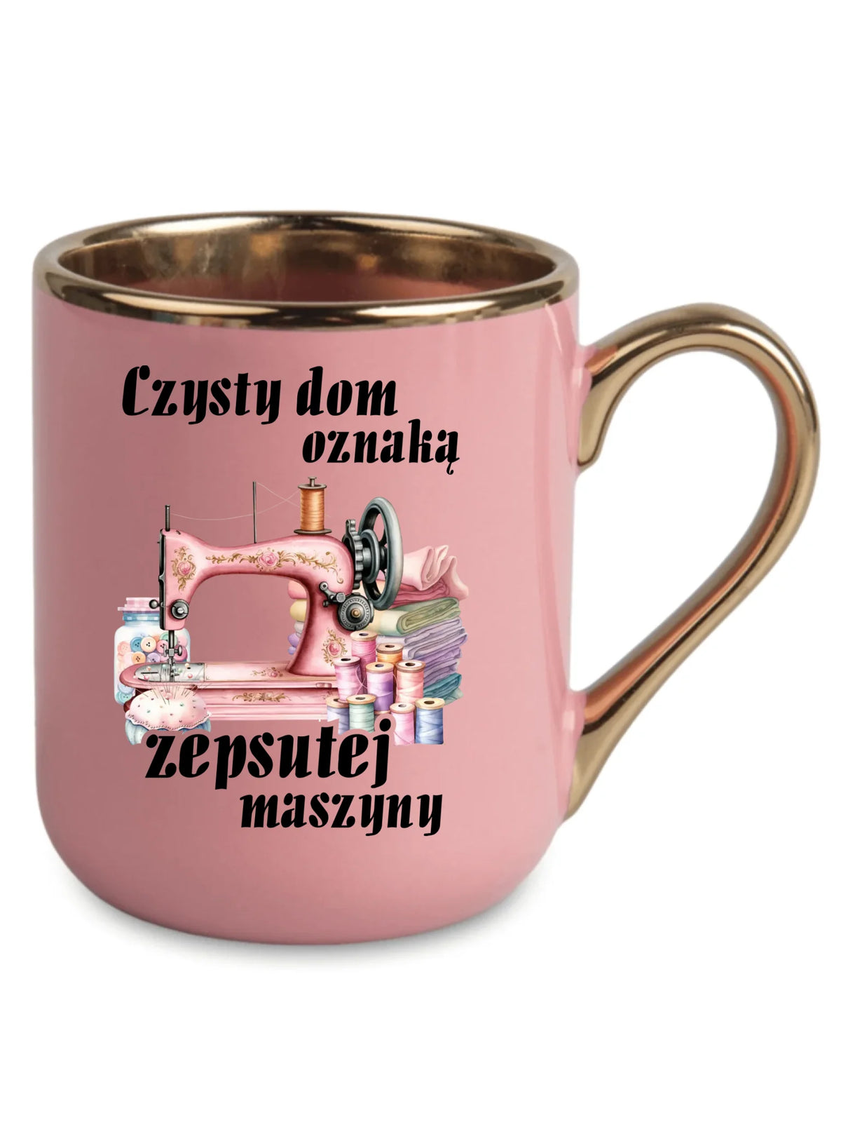 Kubek elegant szyciowy dla krawcowej - Czysty dom oznaką zepsutej maszyny HS15