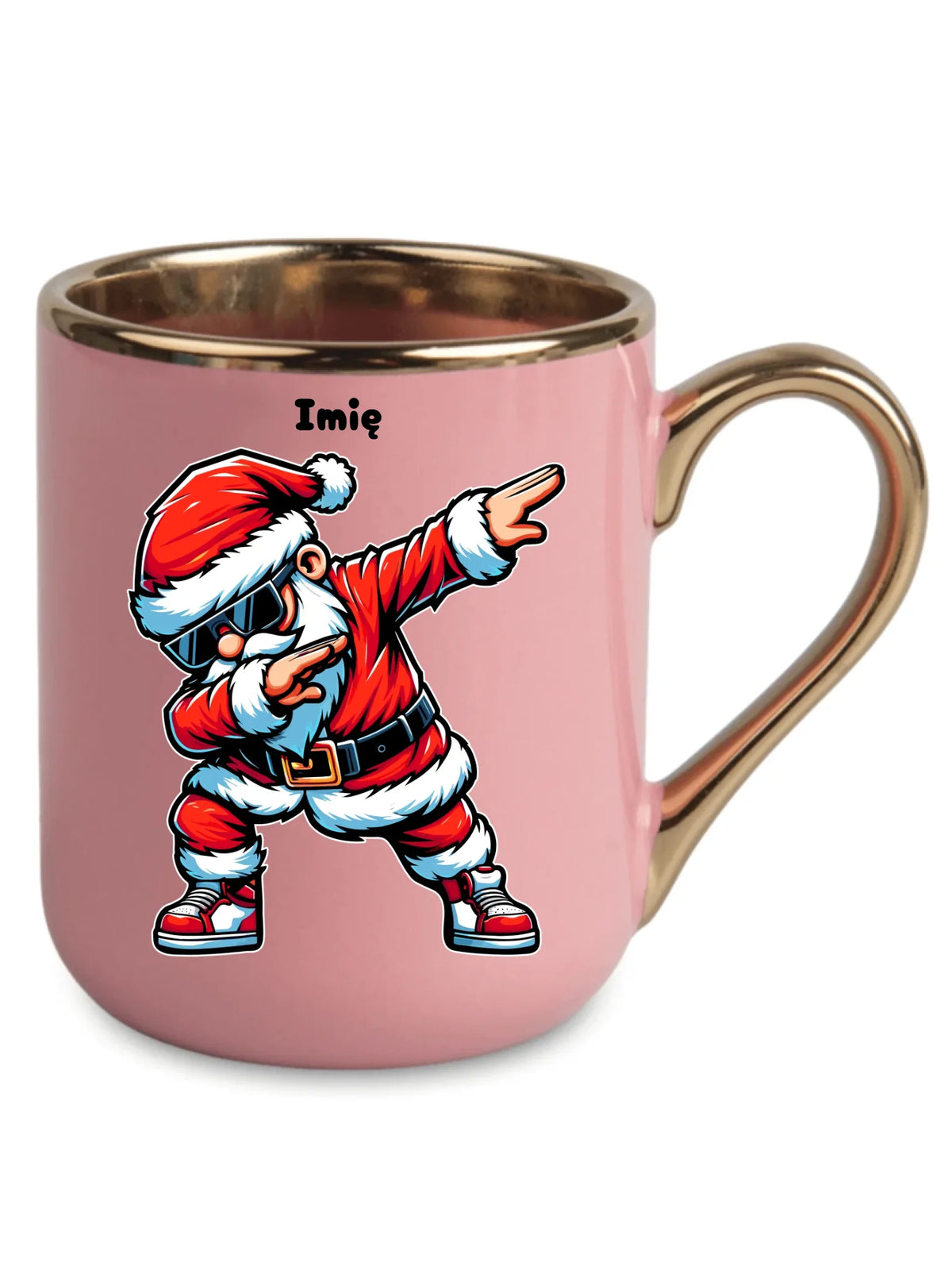 Kubek elegant świąteczny z Mikołajem - na Mikołajki - personalizowany BN136