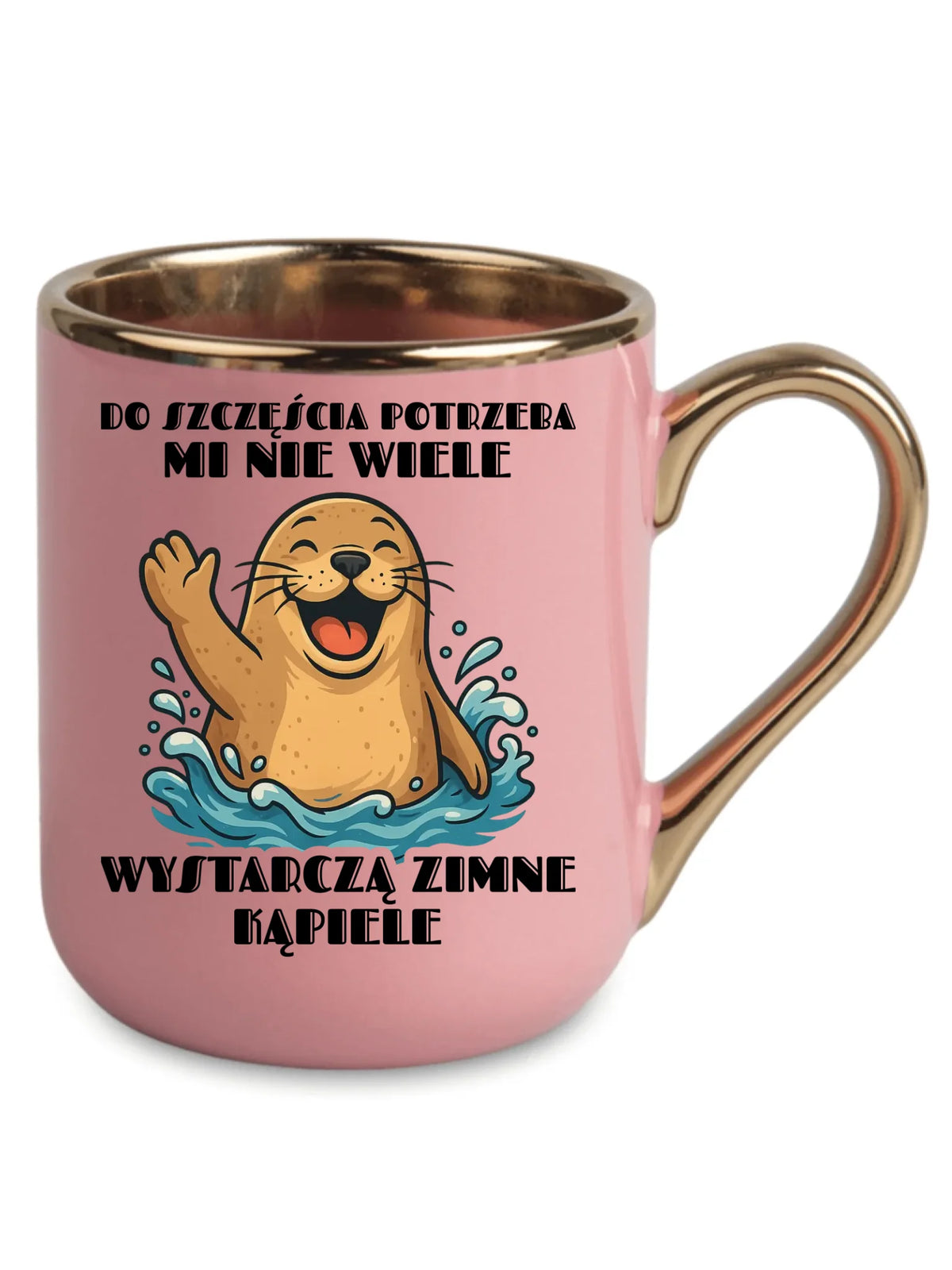 Kubek elegant - prezent dla morsa - Do szczęścia potrzeba mi nie wiele HM06