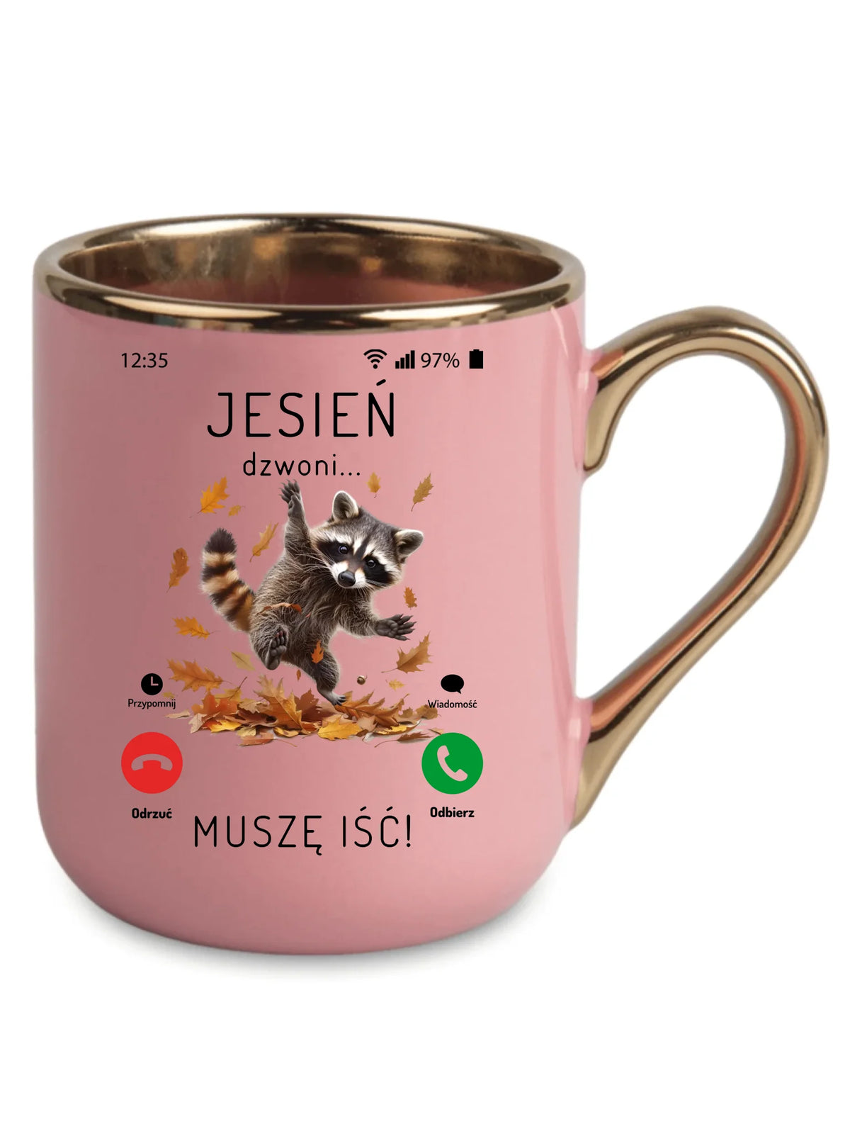 Kubek elegant jesienny - Jesień dzwoni muszę iść JS18