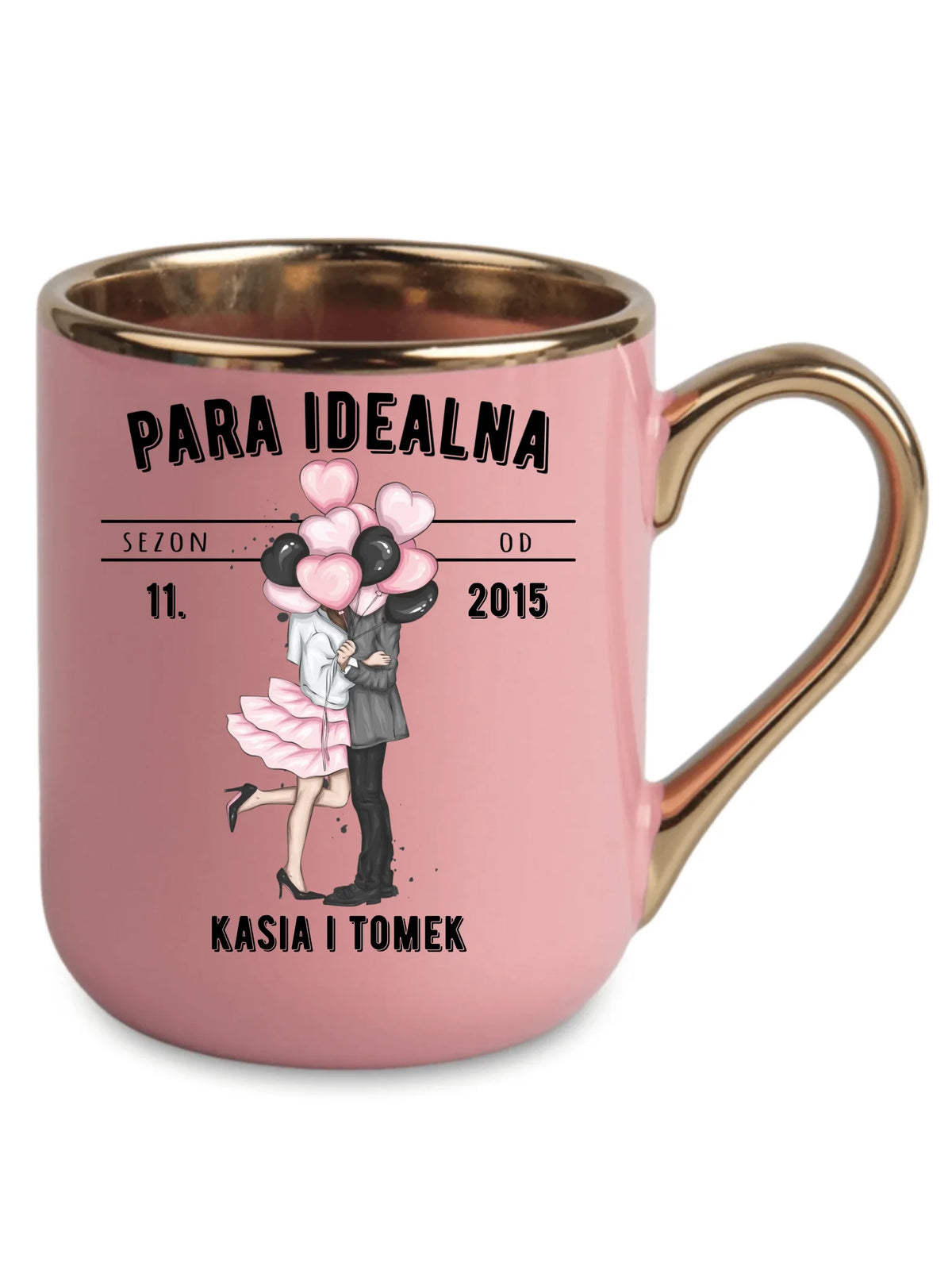 Kubek elegant dla par na rocznicę - Para idealna - personalizowany W11