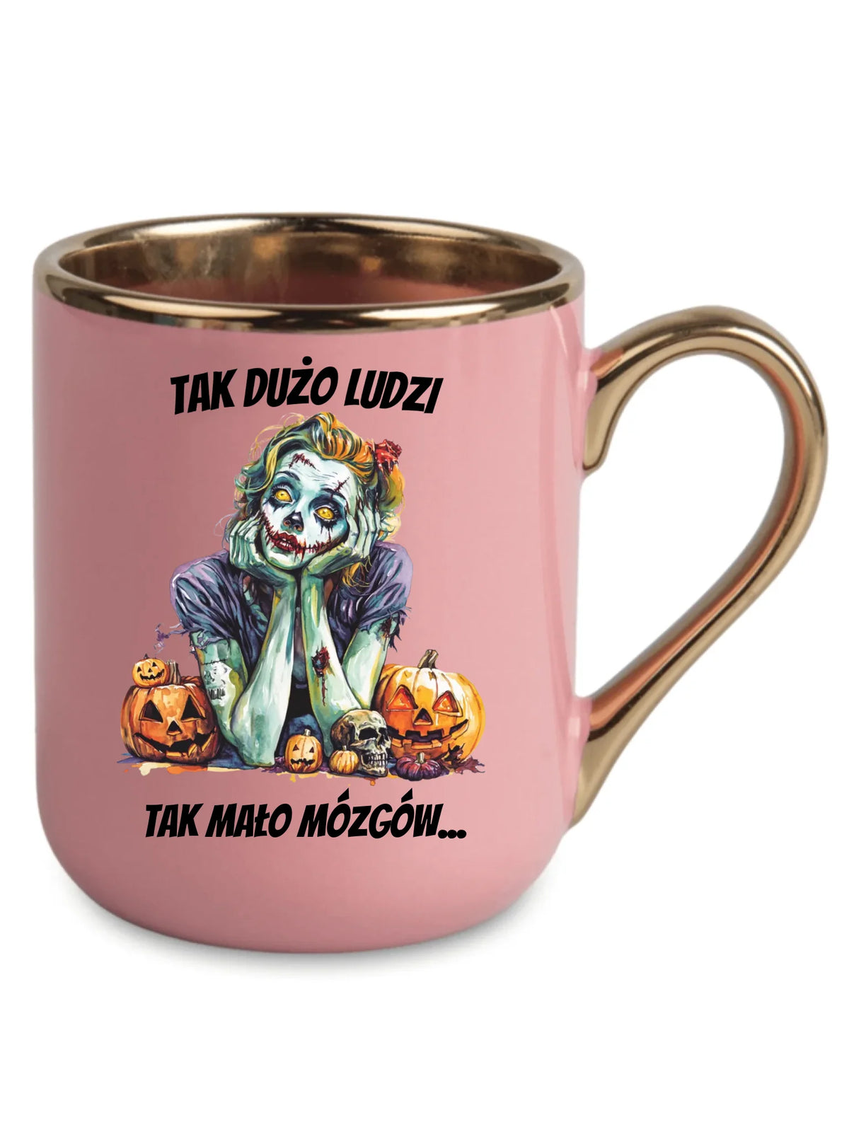 Kubek elegant na Halloween - Zombie - Tak mało mózgów HL31