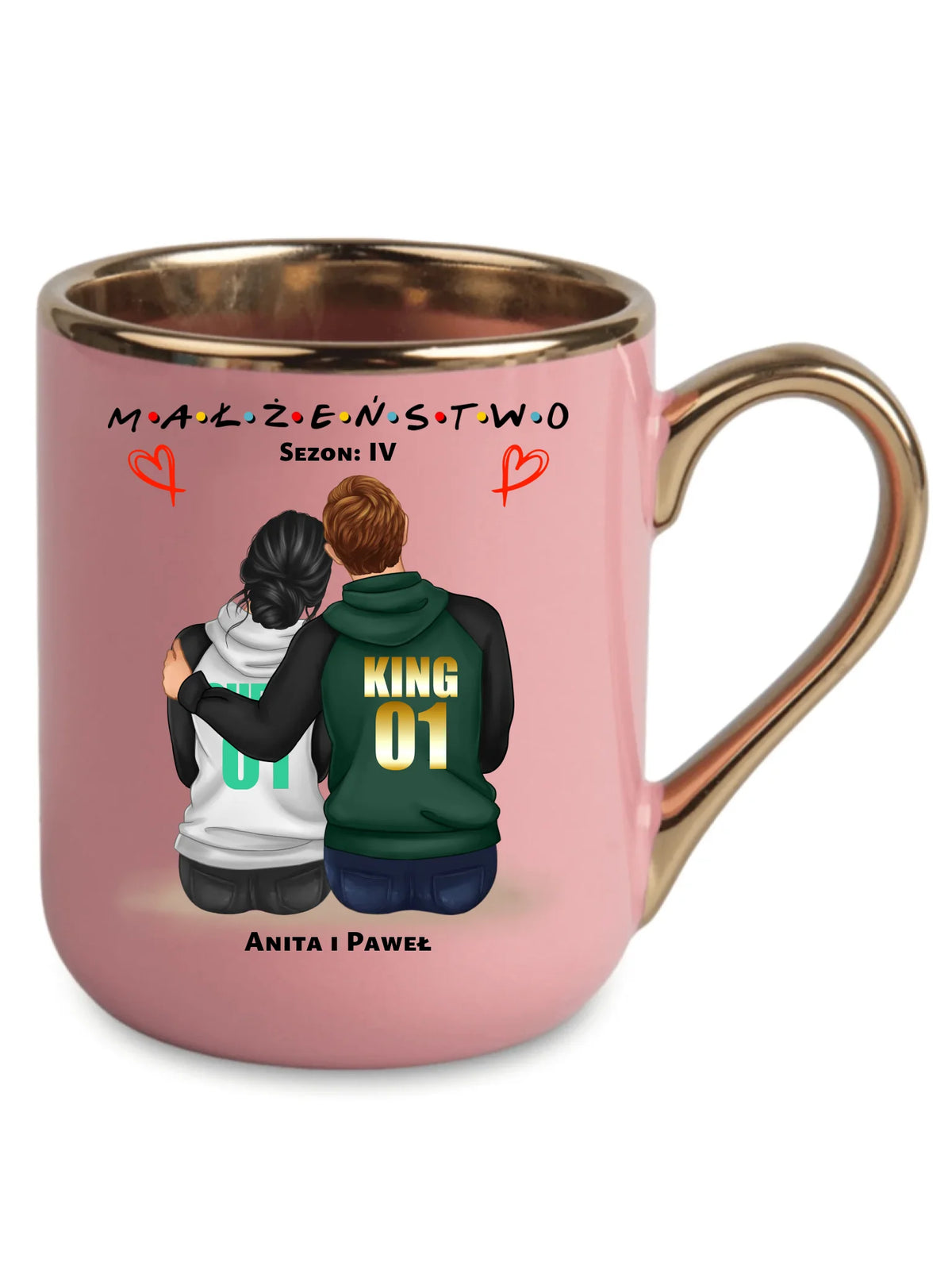 Kubek elegant dla par - Małżeństwo Sezon - personalizowany W05