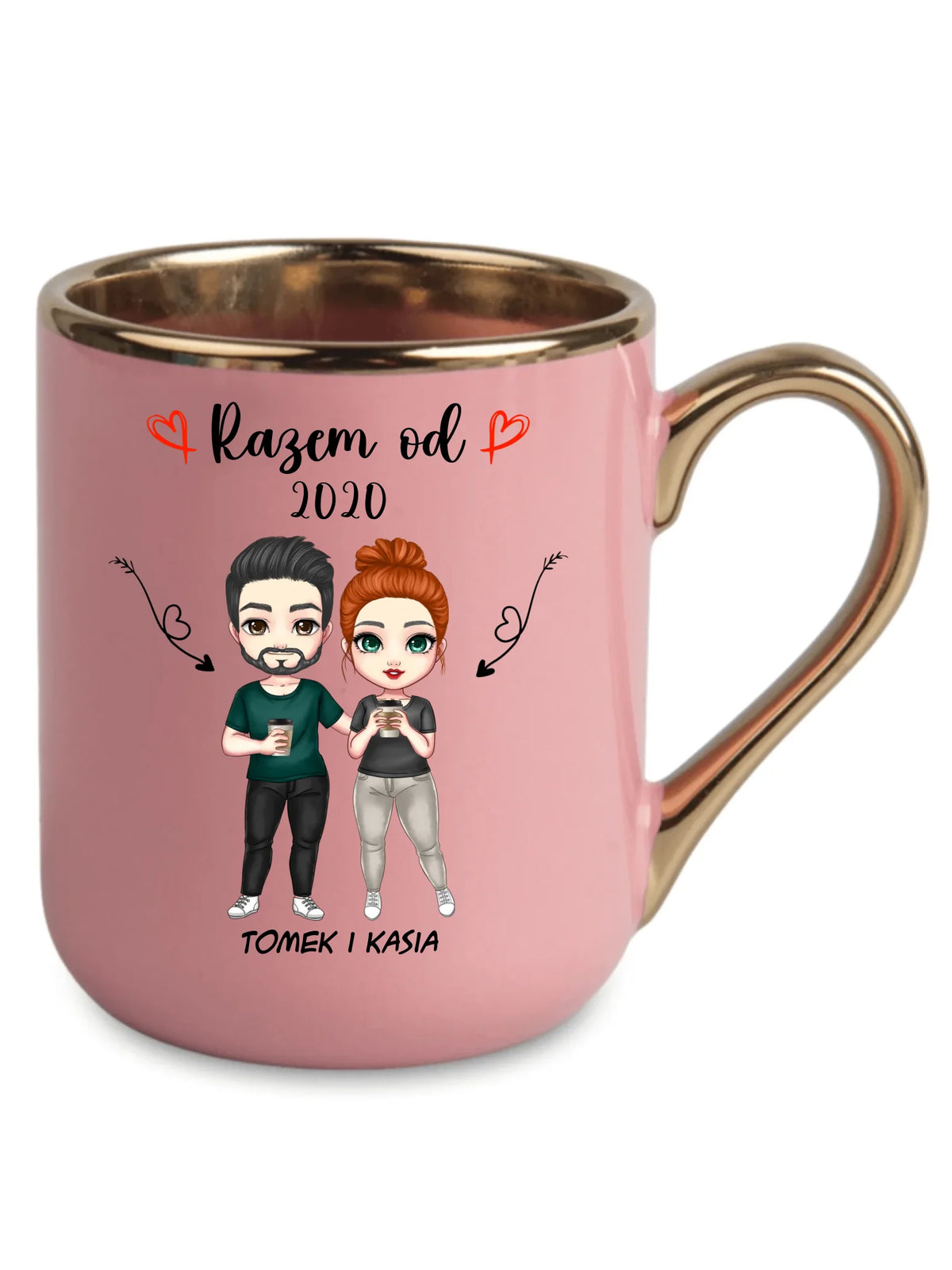 Kubek elegant dla par - Razem od - personalizowany W01