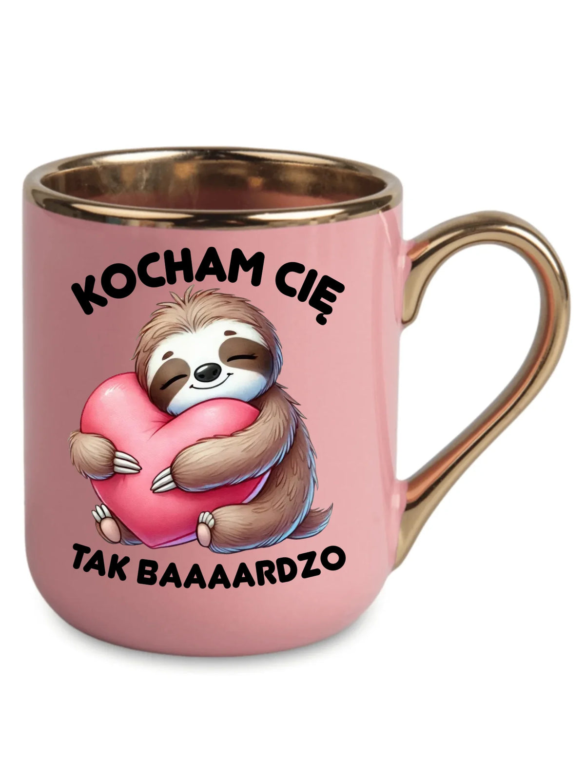 Kubek elegant - Leniwiec Kocham Cię tak baaaardzo W16