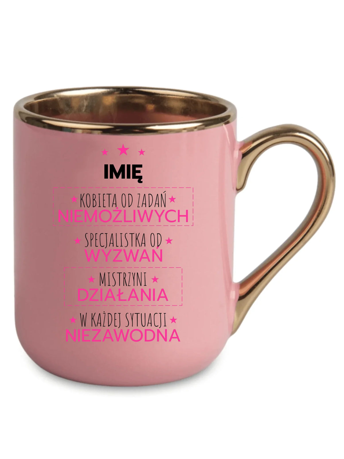 Kubek elegant - Kobieta od zadań niemożliwych - personalizowany DZ19