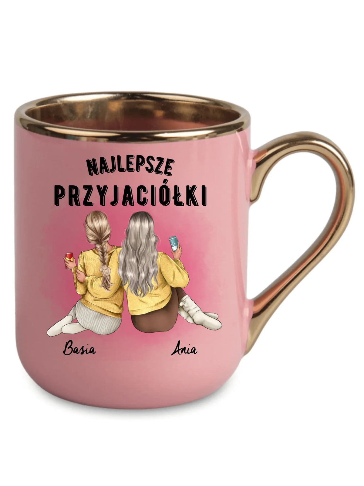 Kubek elegant - prezent dla przyjaciółek - Najlepsze przyjaciółki 2-4 osób - personalizowany PR01