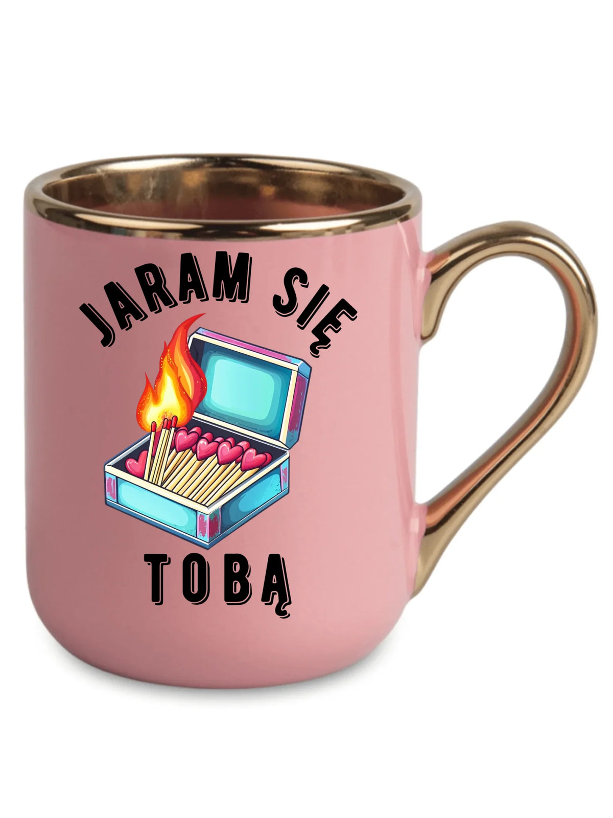 Kubek elegant dla zakochanych - Jaram się Tobą W39