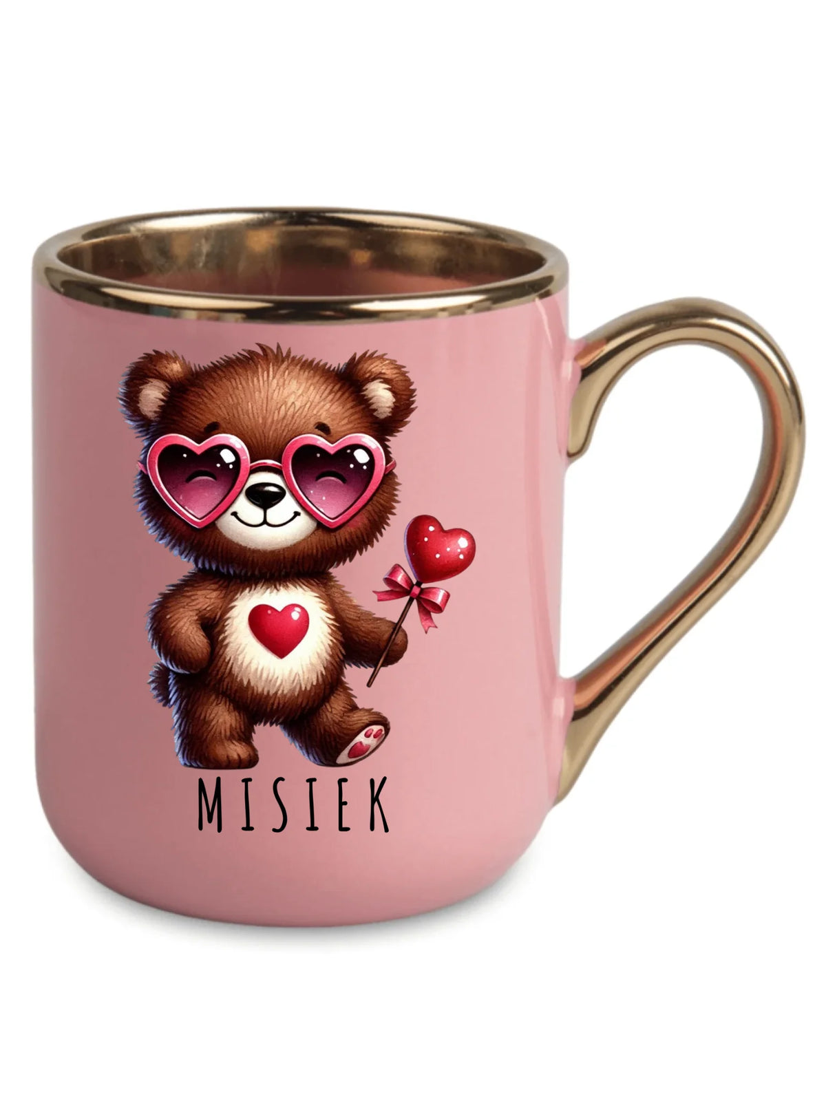 Kubek elegant - Misiek z sercem W34