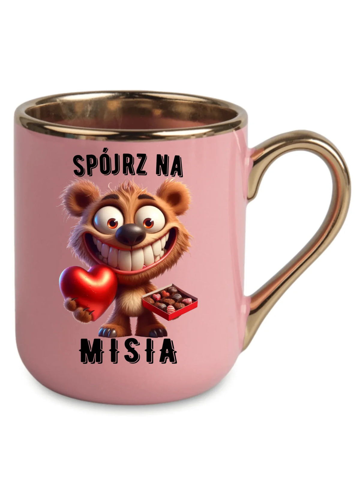 Kubek elegant na Walentynki - Spójrz na Misia W31