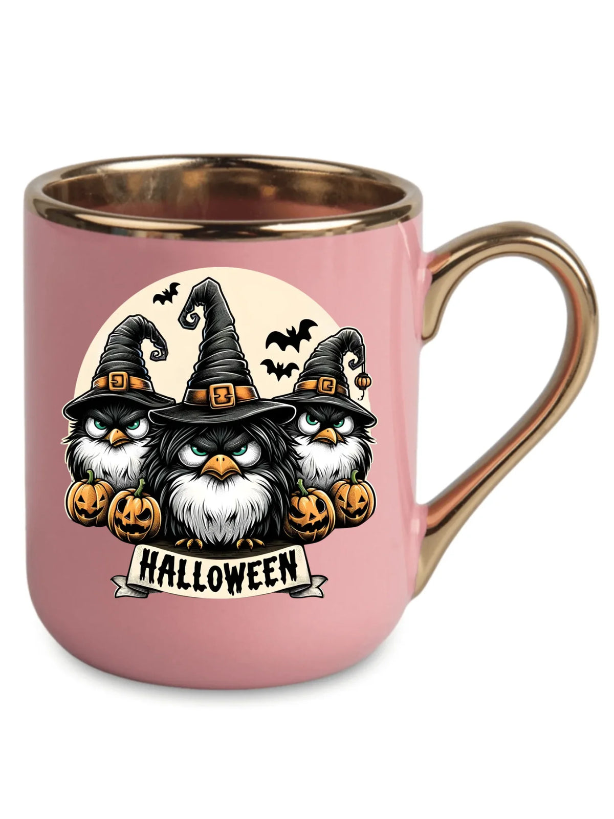 Kubek elegant na Halloween - Upiorne sowy wiedźmy HL15