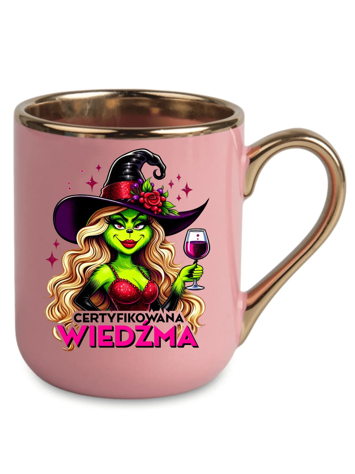 Kubek elegant - Certyfikowana wiedźma - śmieszny HL13