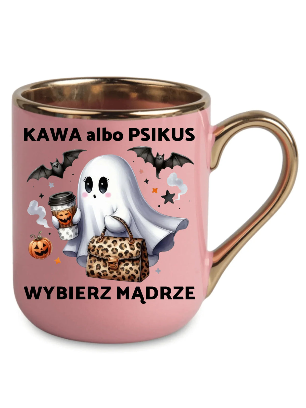 Kubek elegant halloweenowy - Duch - Kawa albo psikus HL07