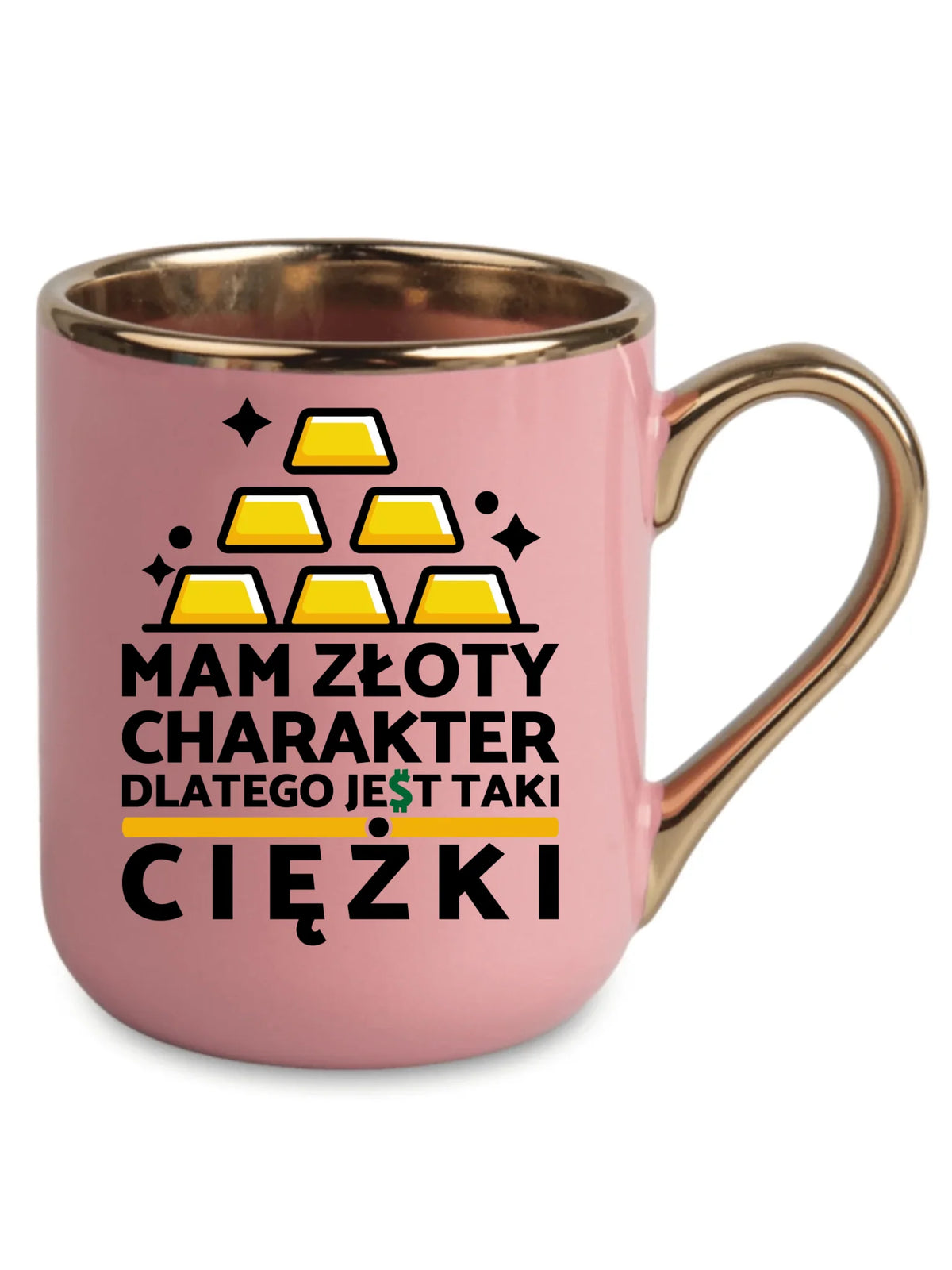 Kubek elegant - prezent dla chłopaka - Złoty charakter DCH16