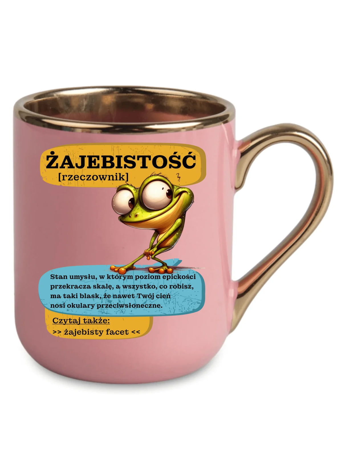 Kubek elegant - Żajebistość [rzeczownik] prezent na Dzień Chłopaka DCH06