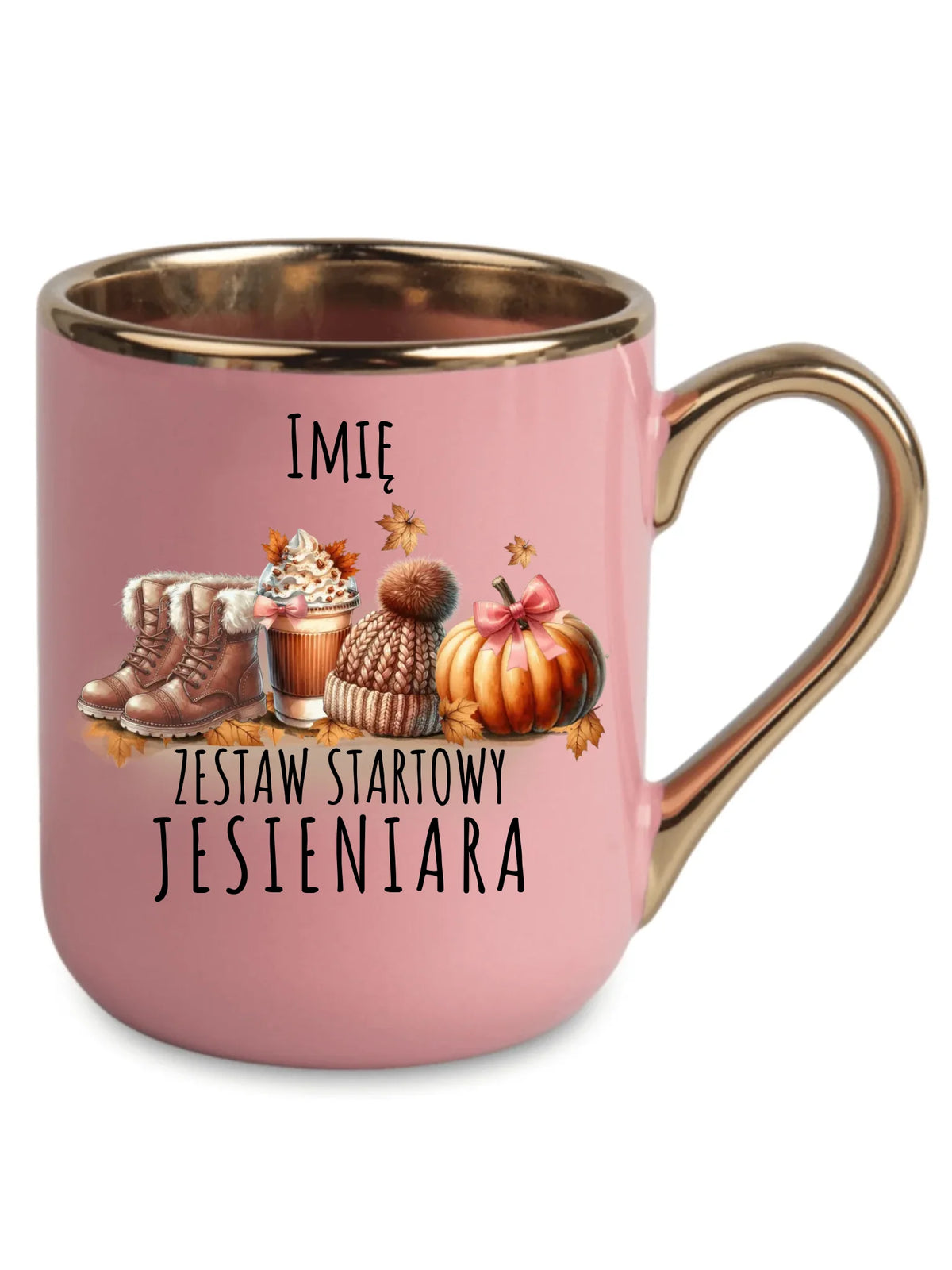 Kubek elegant jesieniara – Zestaw startowy - personalizowany JS05