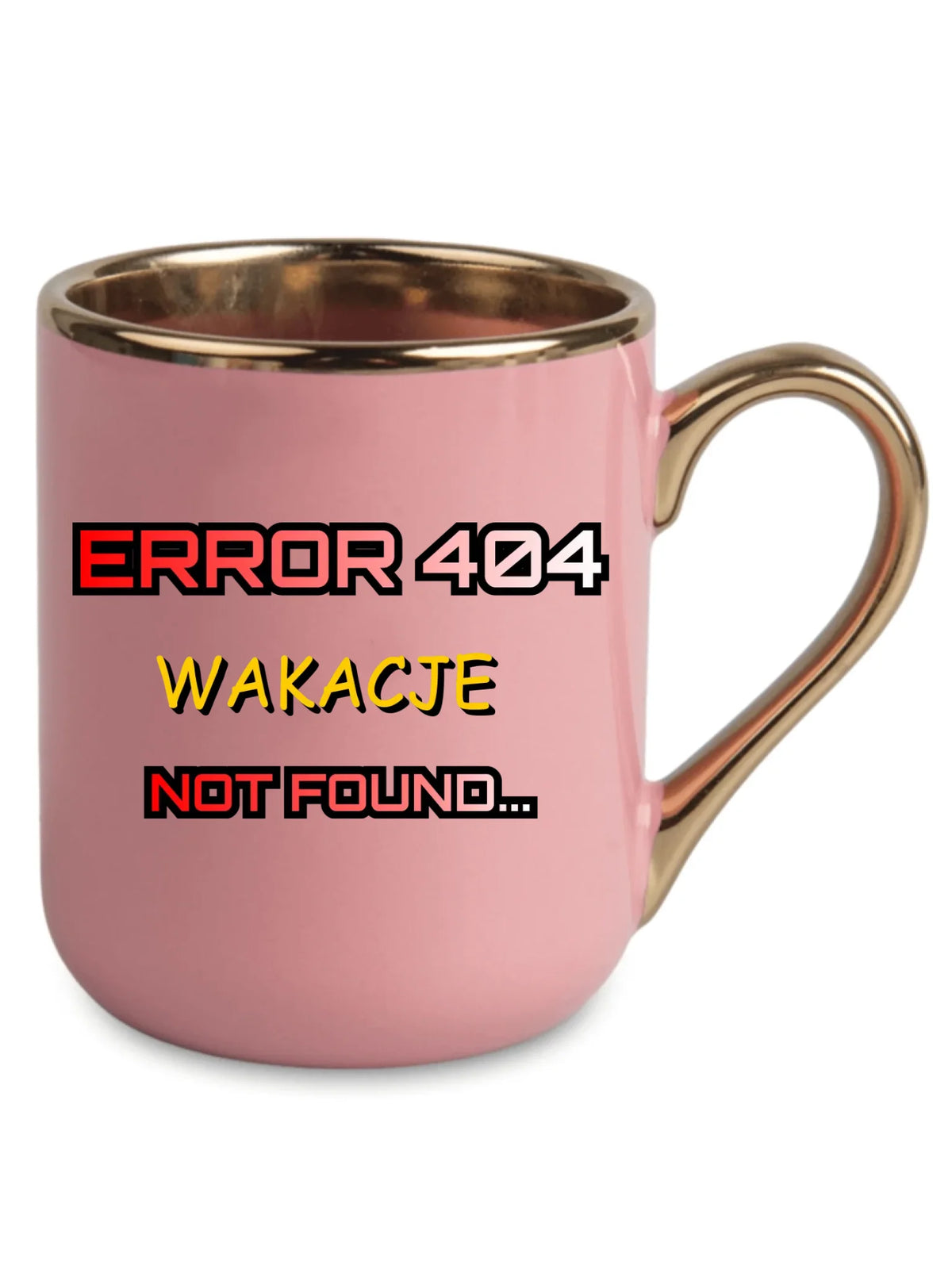 Kubek elegant szkolny - Error 404 - śmieszny SZ15