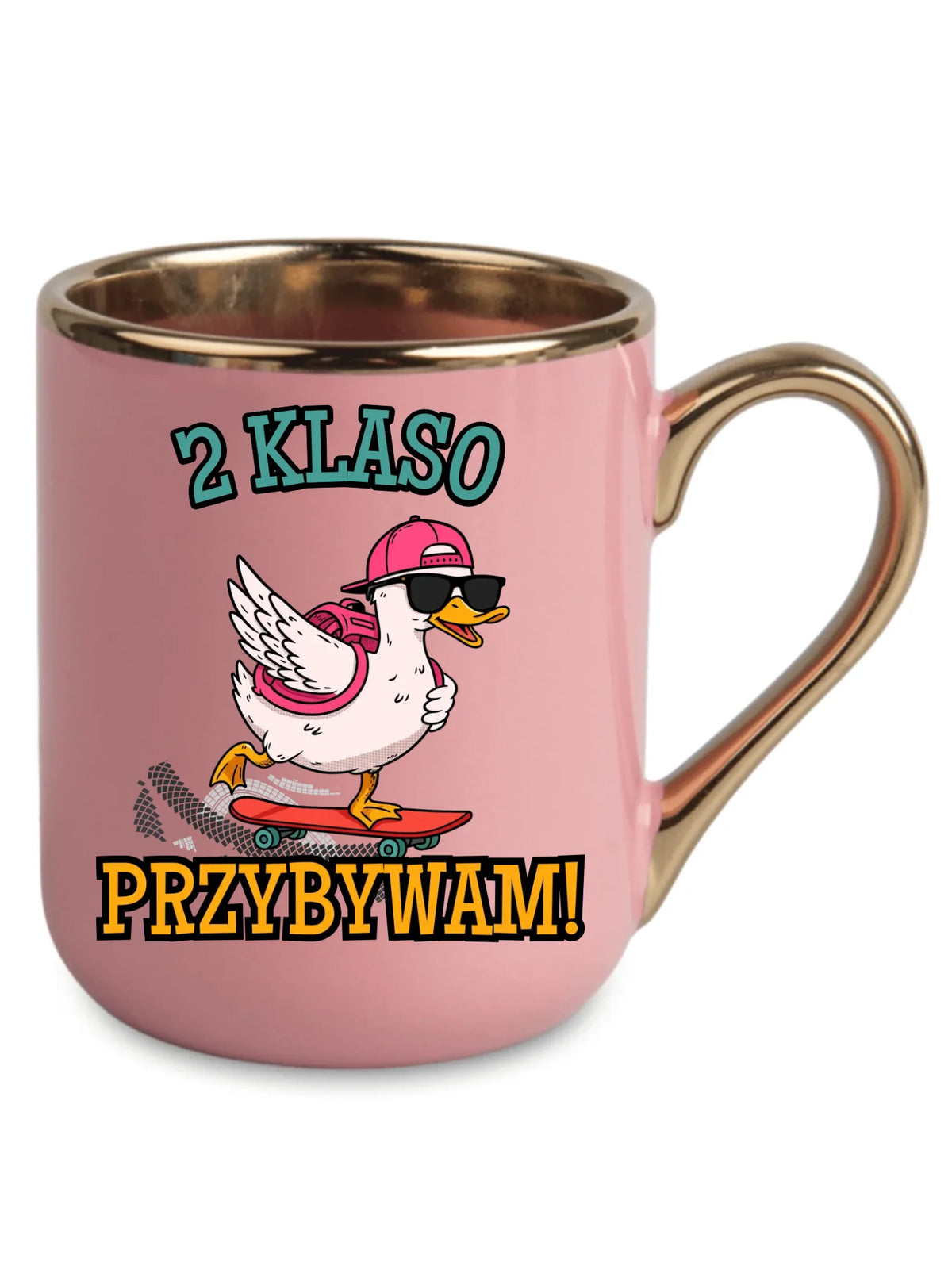 Kubek elegant na powrót do szkoły Przybywam personalizuj klasę SZ08