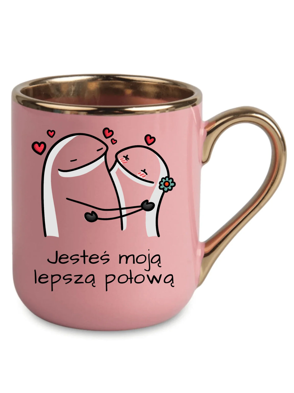 Kubek elegant dla par - Jesteś moją lepszą połową W87