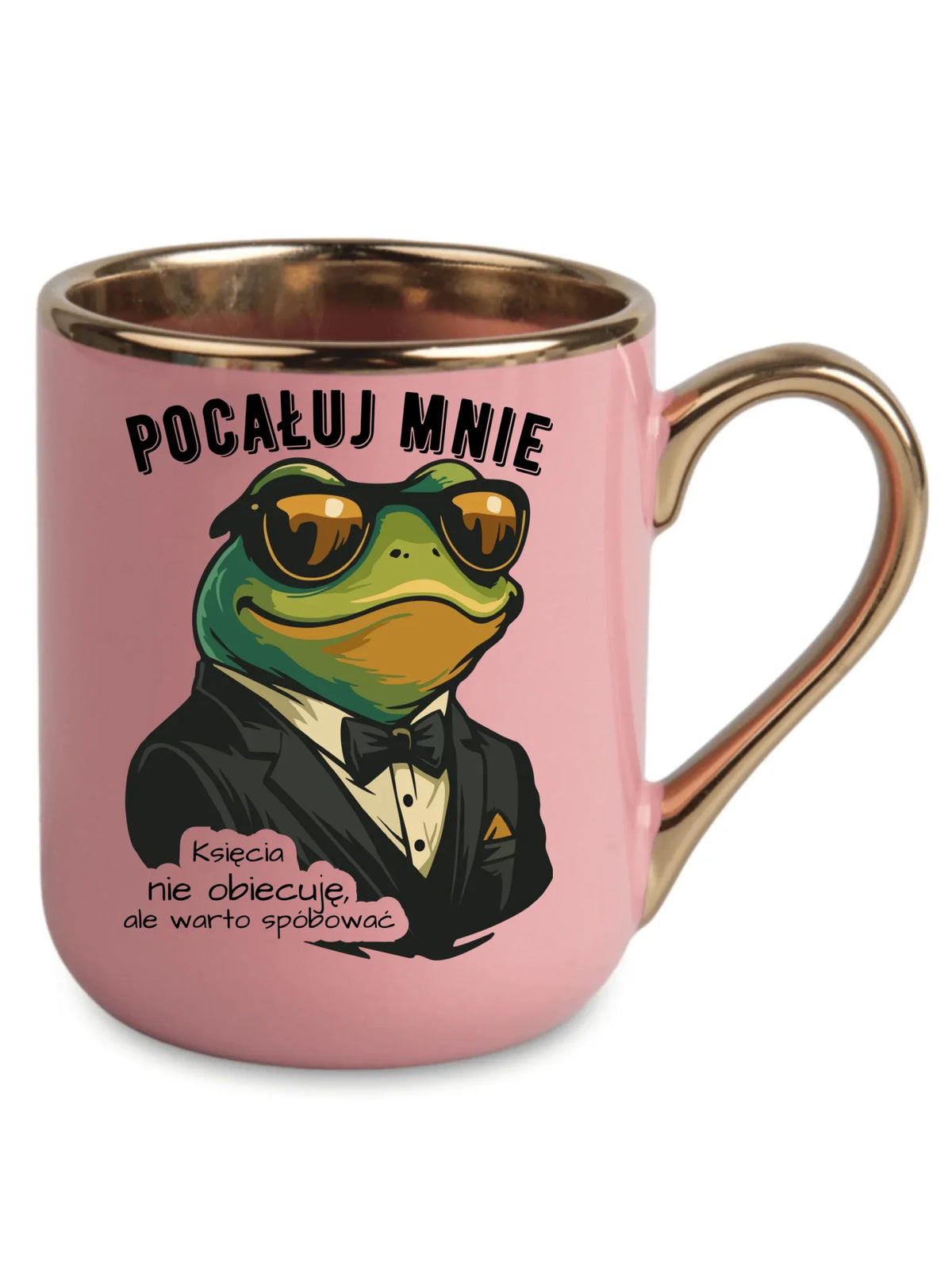 Kubek elegant - Żaba w garniturze pocałuj mnie W55