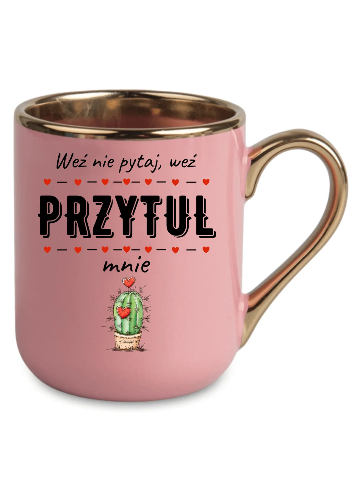 Kubek elegant dla par - Weź nie pytaj, weź przytul mnie W49
