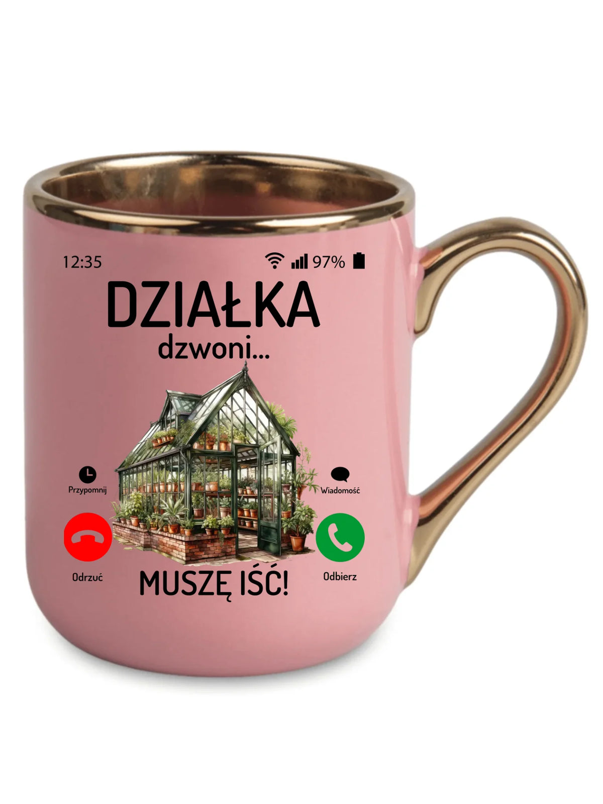 Kubek elegant dla babci - Działka dzwoni muszę iść B41