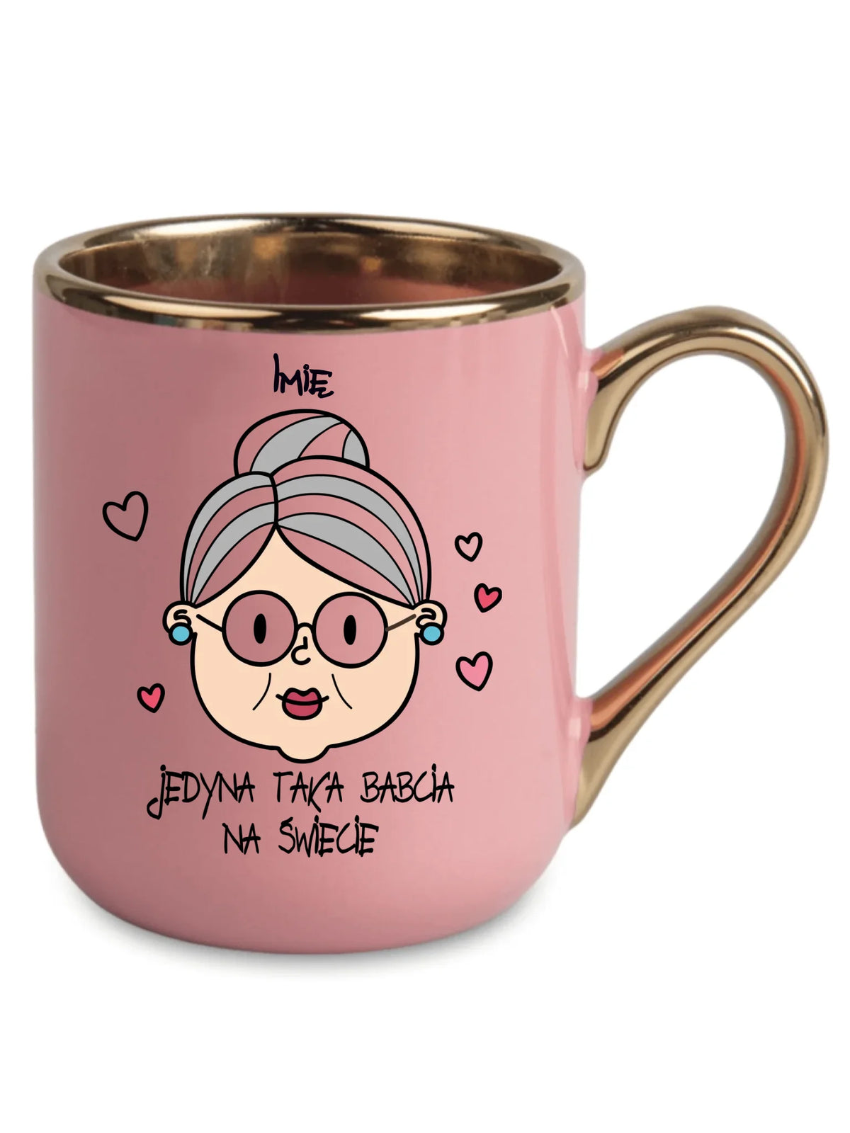 Kubek elegant dla babci - Jedyna taka babcia na świecie - personalizowany B15