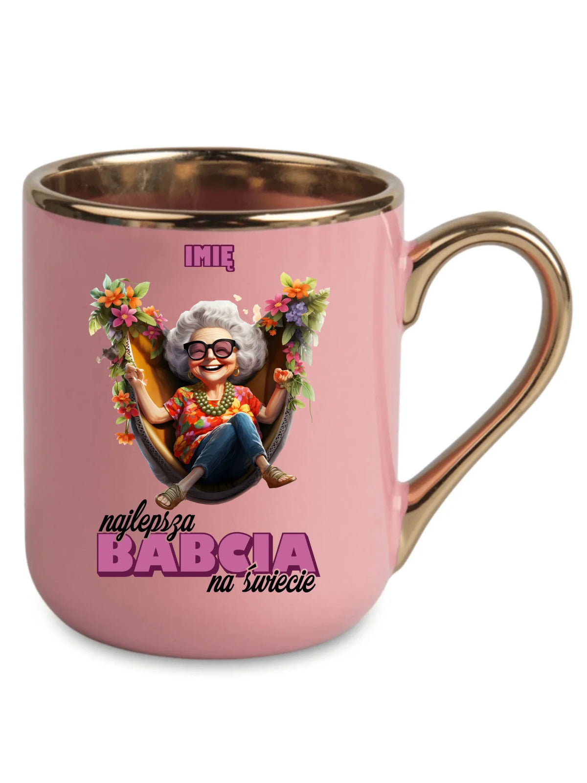 Kubek elegant dla babci - Najlepsza Babcia na świecie - personalizowany B14