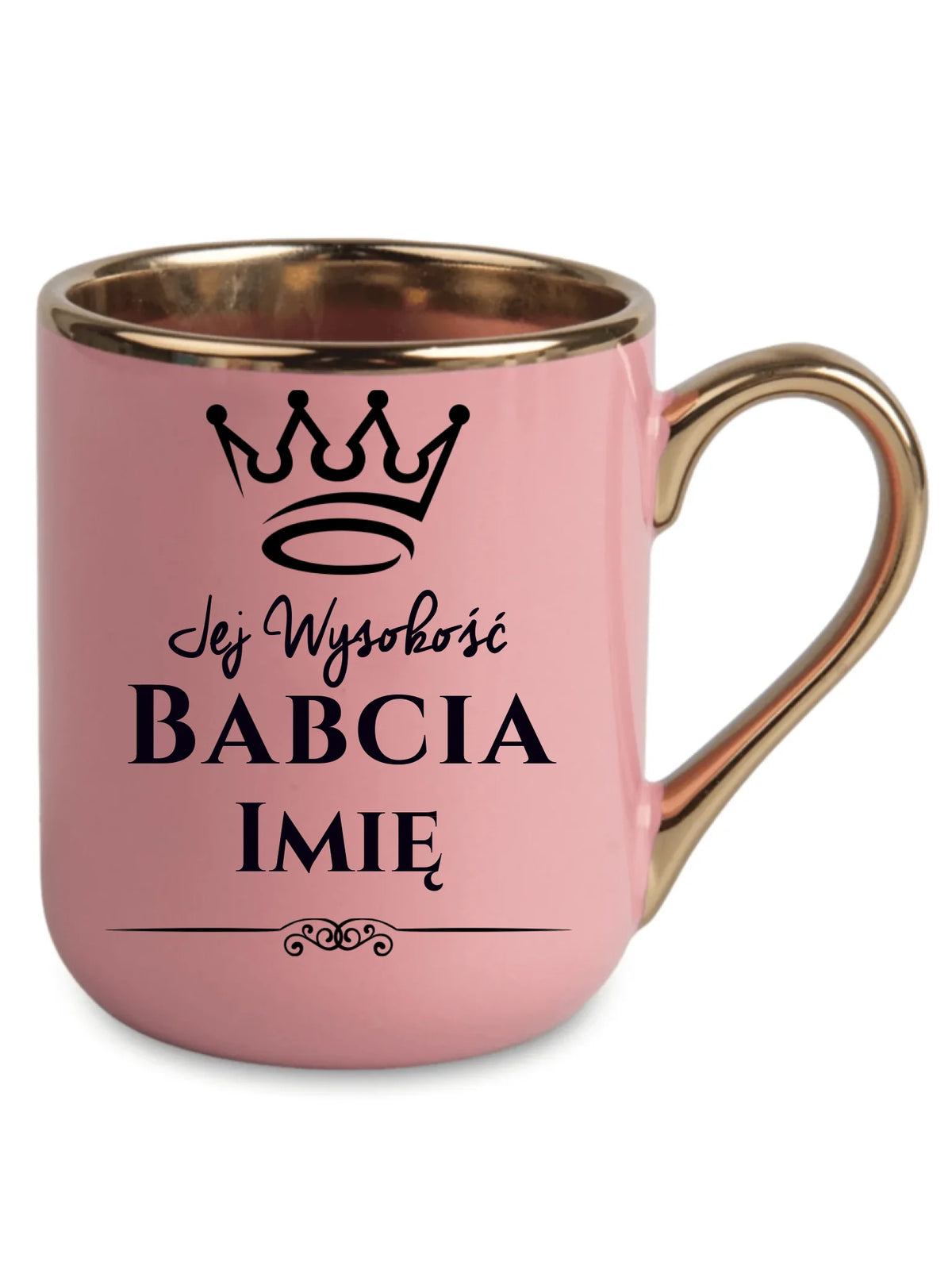 Kubek elegant dla babci - Jej Wysokość Babcia - personalizowany B11