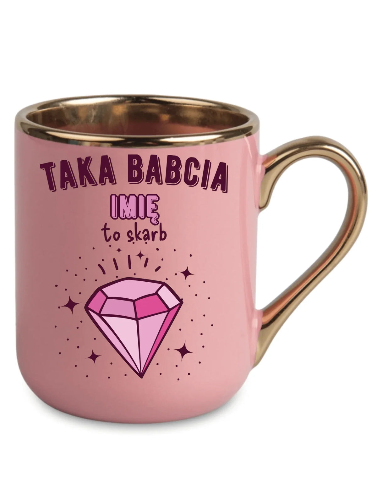 Kubek elegant dla babci - Taka Babcia to skarb - personalizowany B06