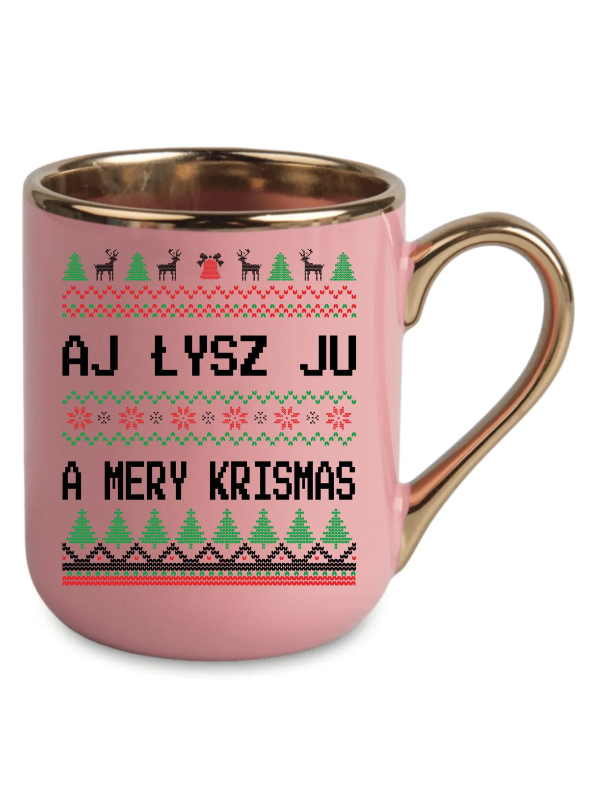 Kubek elegant świąteczny - Aj łysz ju a mery krismas BN12