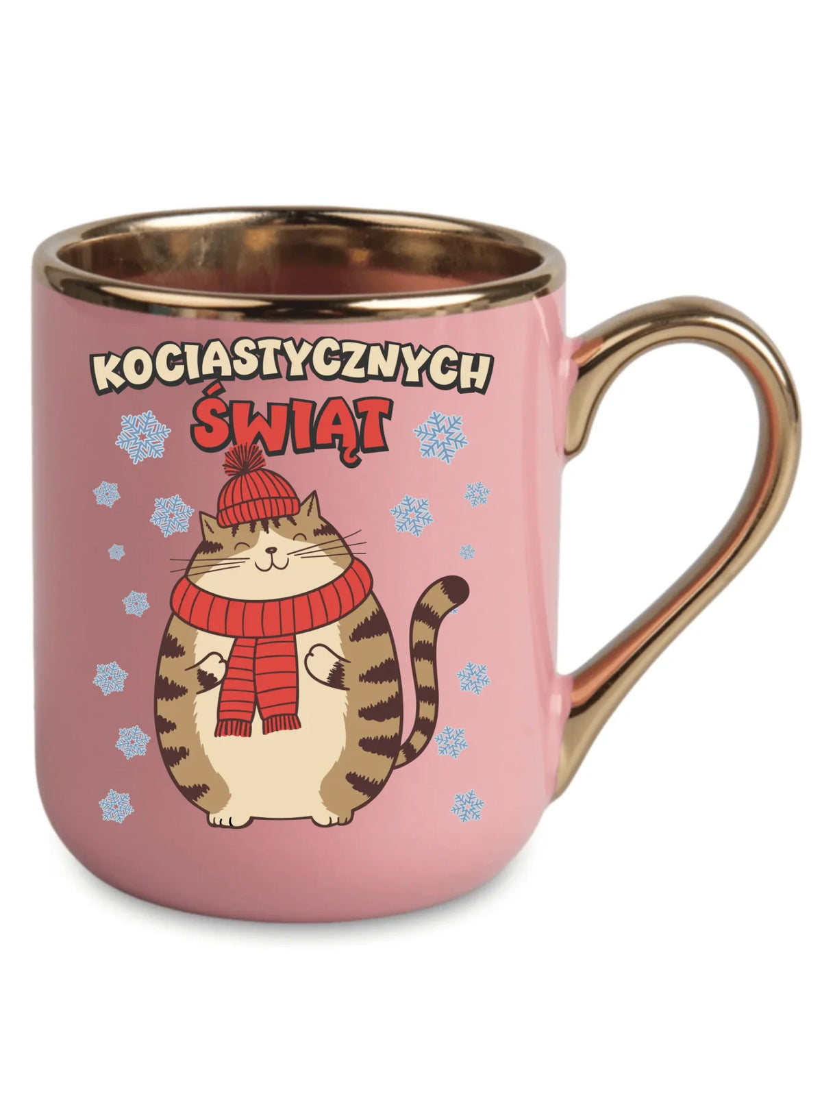 Kubek elegant świąteczny - prezent na święta - Kociastycznych świąt BN154