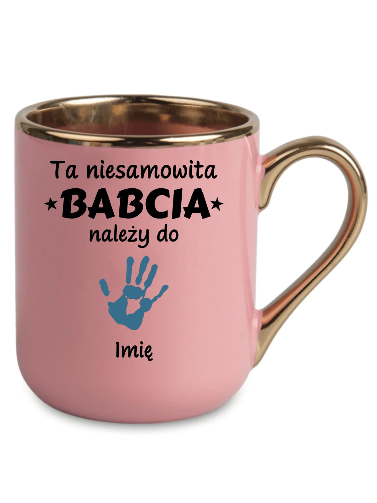 Kubek elegant dla babci - Babcia należy do wnuków 1–6 imion – personalizowany B33