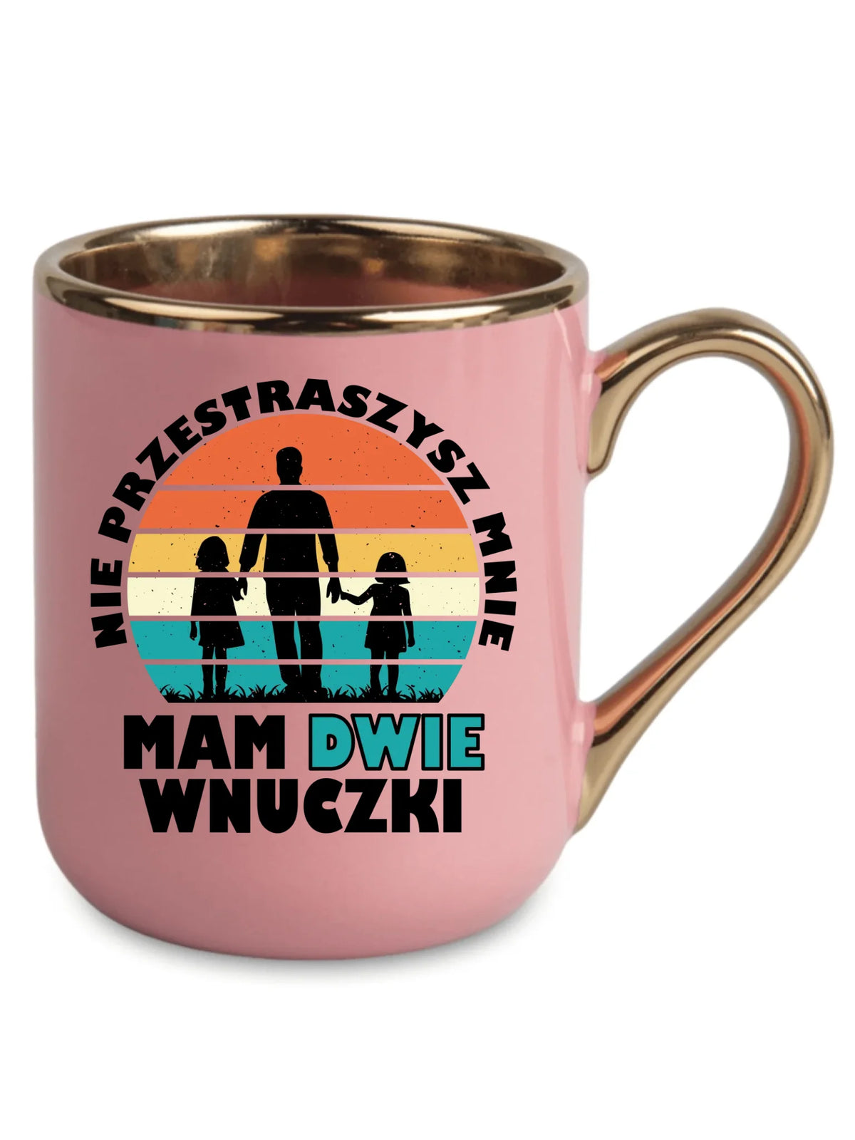 Kubek elegant dla dziadka - Nie przestraszysz mnie mam dwie wnuczki D41