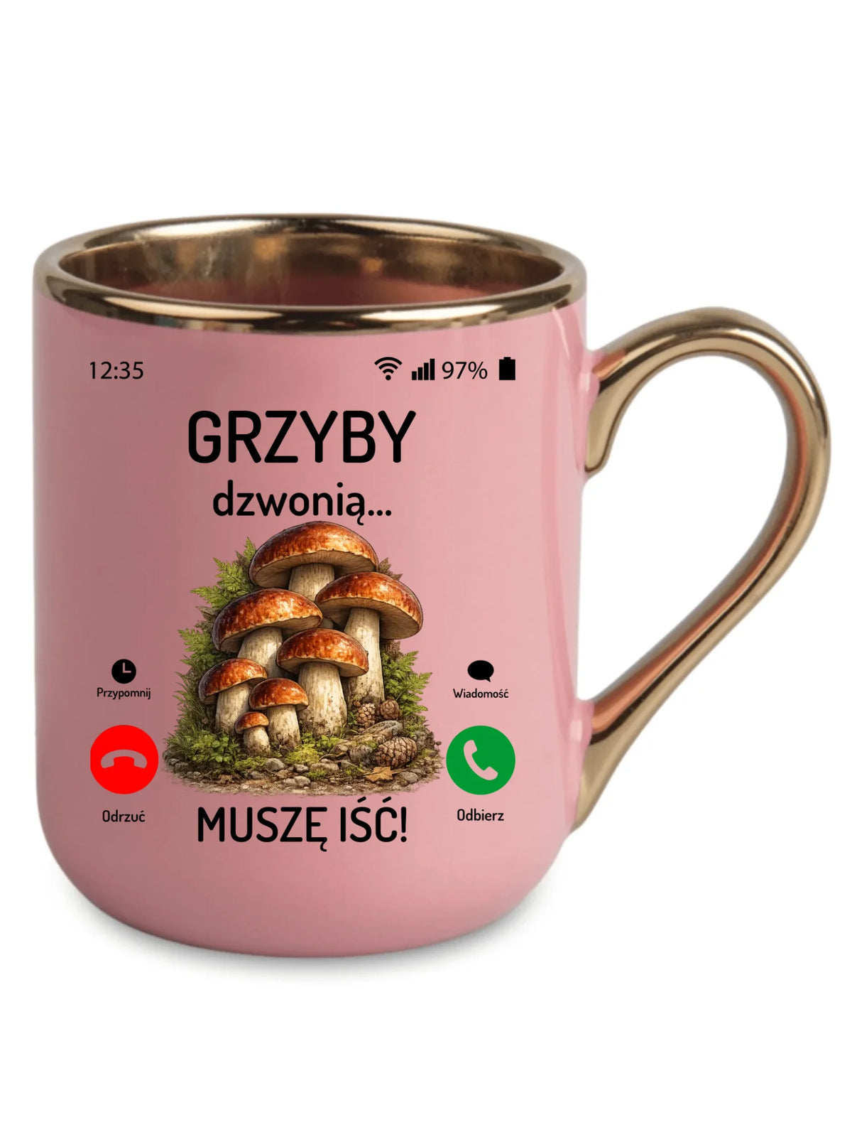 Kubek elegant dla dziadka wędkarza - Ryby dzwonią muszę iść D37