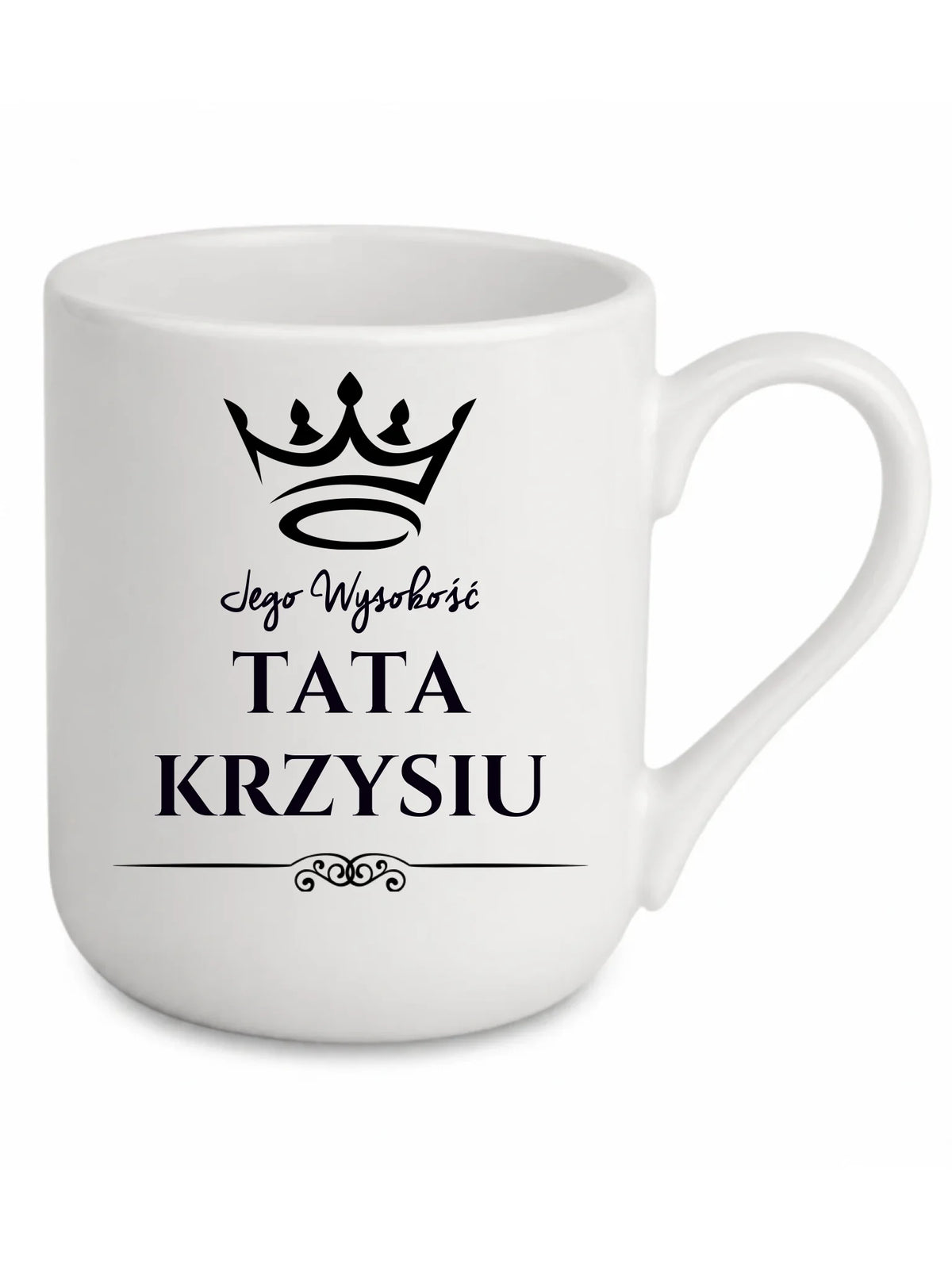 Kubek elegant dla taty - Jego Wysokość Tata - personalizowany DT11