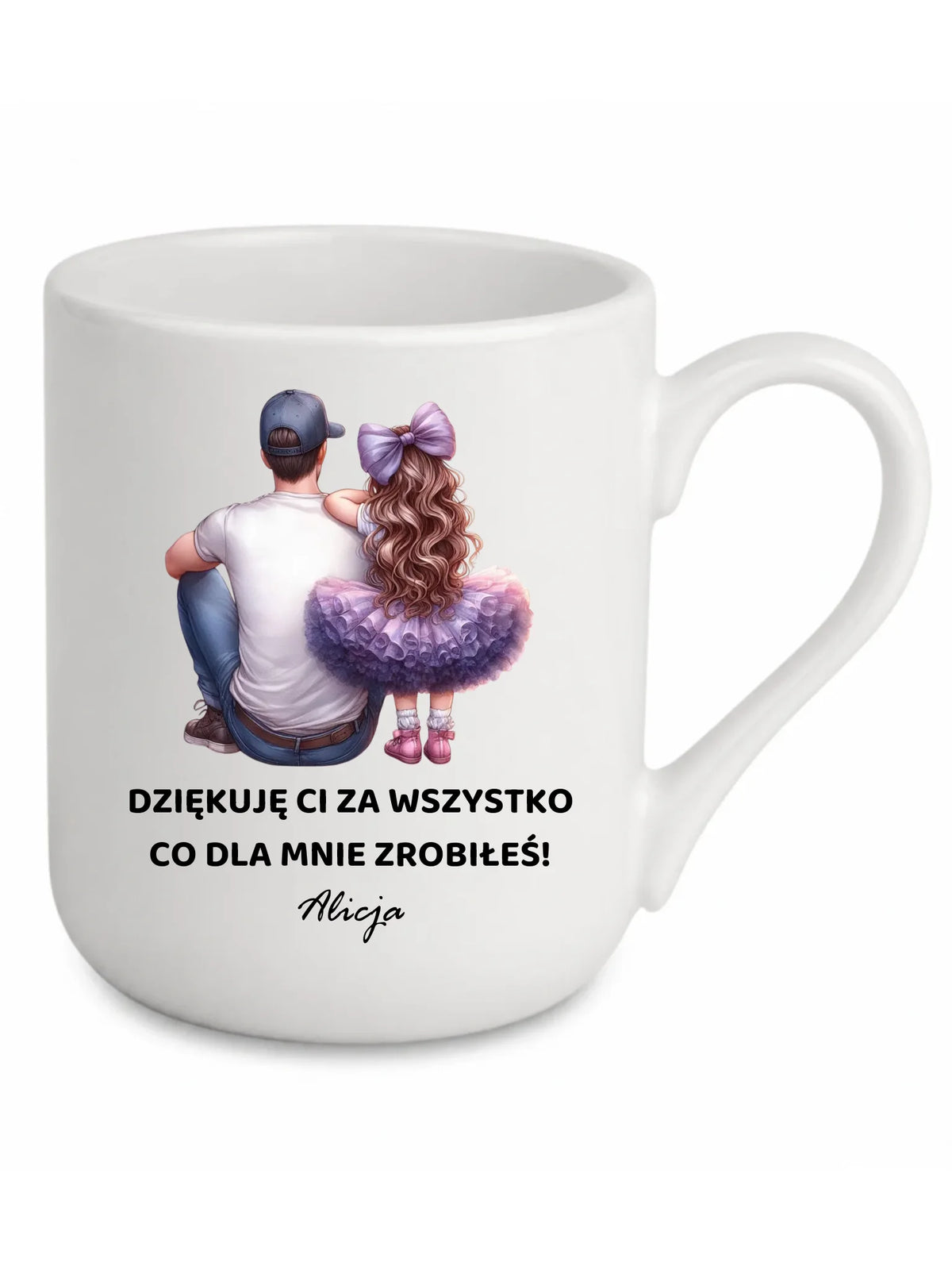 Kubek elegant dla taty od córki - Dziękuję Ci Tato - personalizowany DT14
