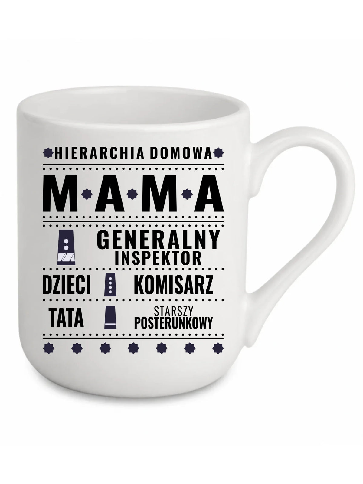 Kubek elegant dla mamy - Generał Mama Policja - personalizowany DM41