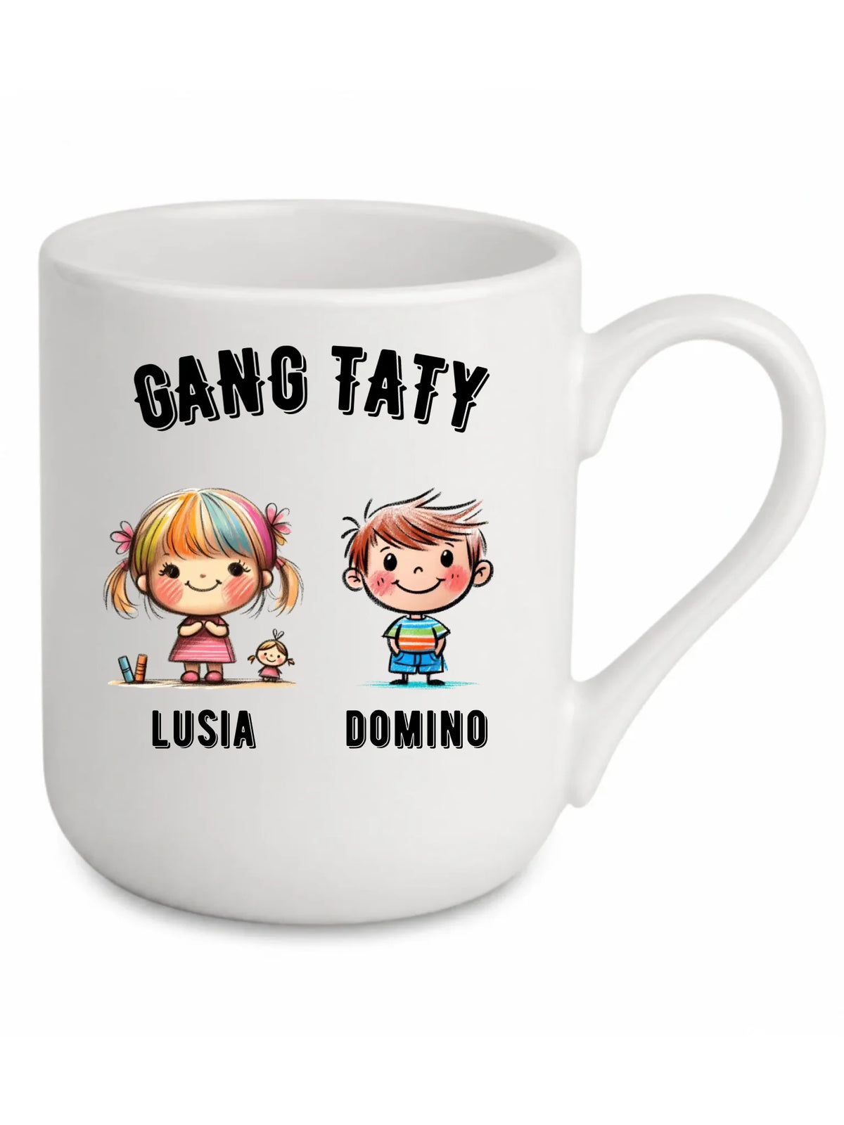 Kubek elegant dla taty z imionami dzieci - Gang taty - personalizowany DT09