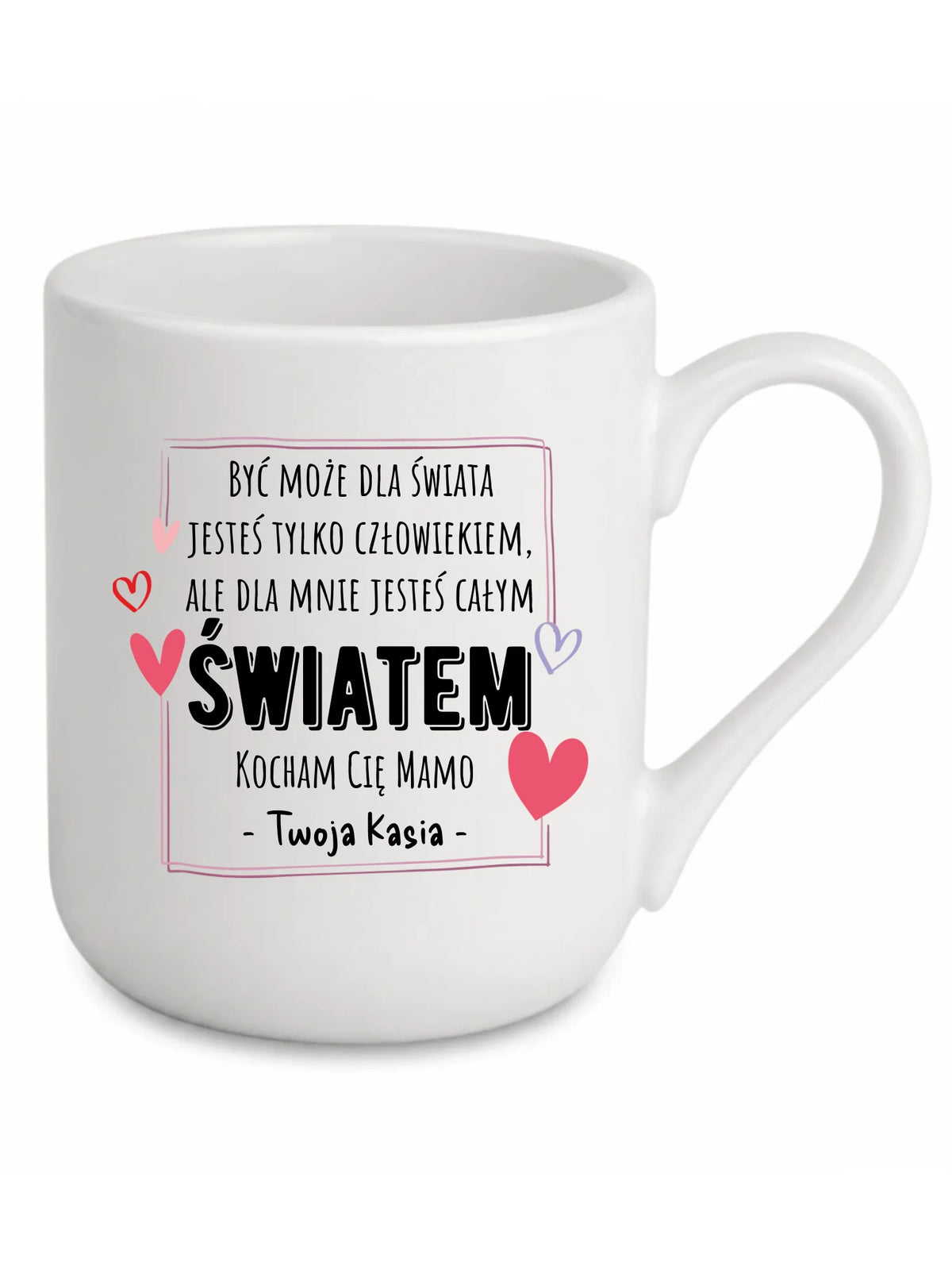 Kubek elegant dla mamy - Mamo jesteś całym Światem - personalizowany DM06