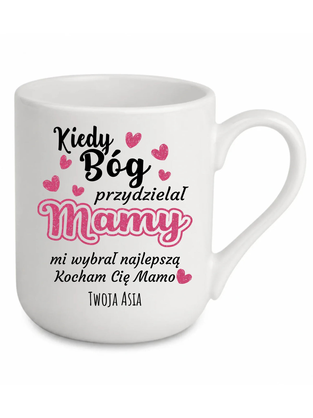 Kubek elegant dla mamy - Kiedy Bóg przydzielał mamy - personalizowany DM01