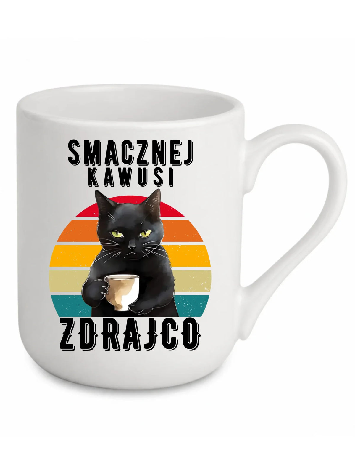 Kubek elegant na odejście z pracy - Smacznej kawusi zdrajco OP03