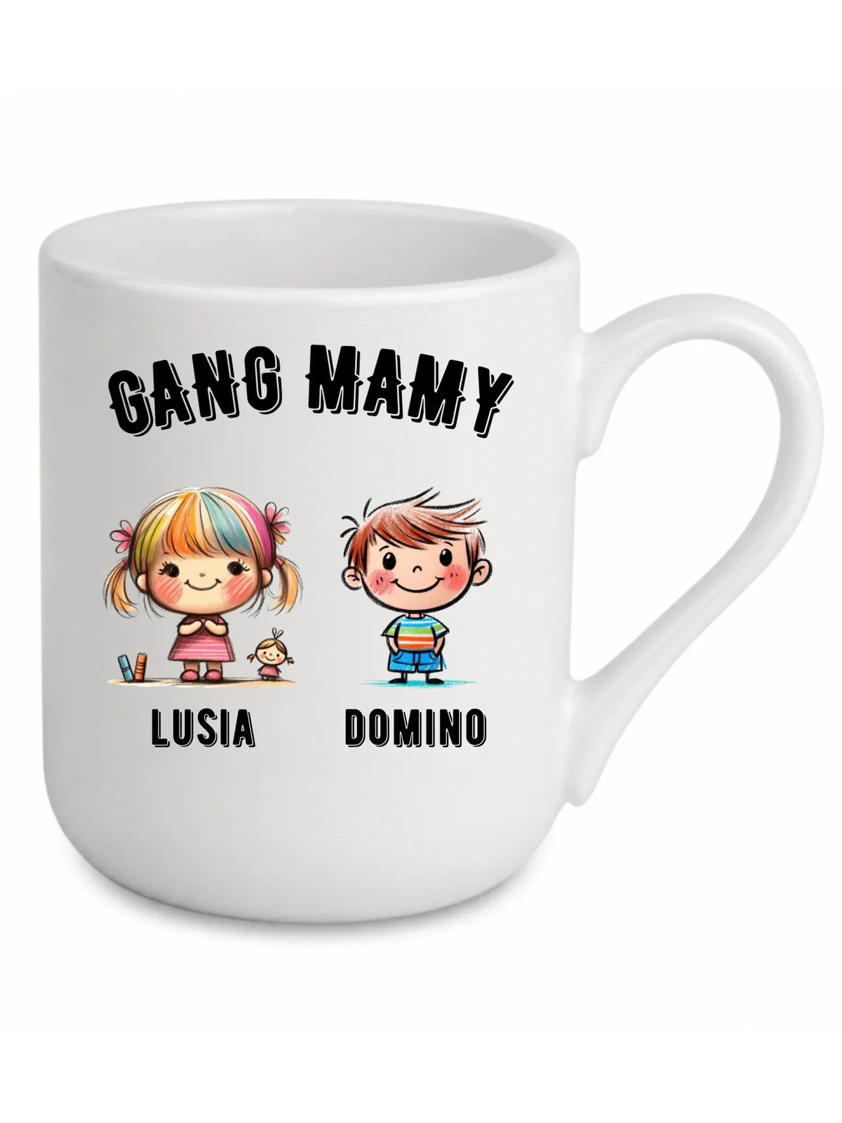 Kubek elegant dla mamy z imionami dzieci - Gang mamy - personalizowany DM09