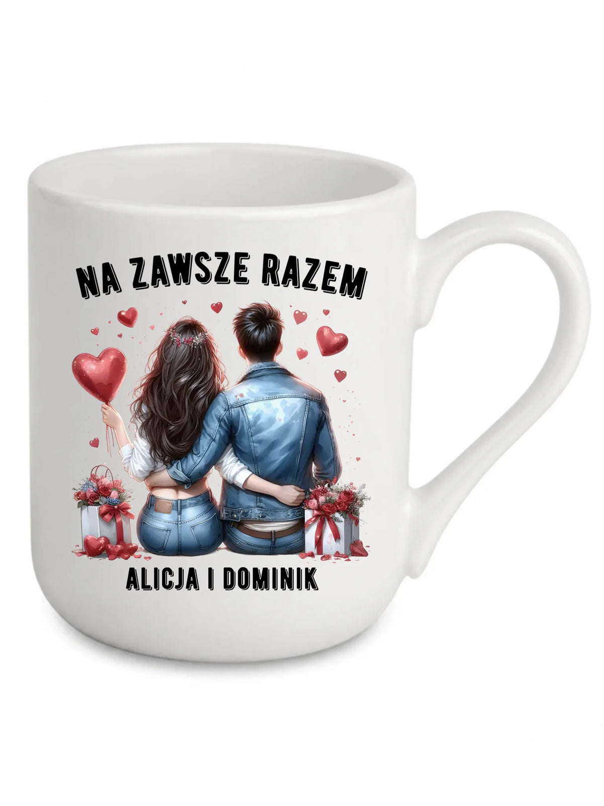 Kubek elegant dla par - Na zawsze razem - personalizowany W07