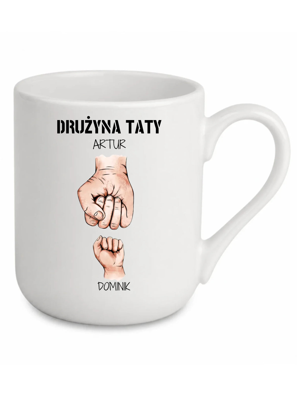 Kubek elegant dla taty - Drużyna taty 1-6 imion dzieci - personalizowany DT01
