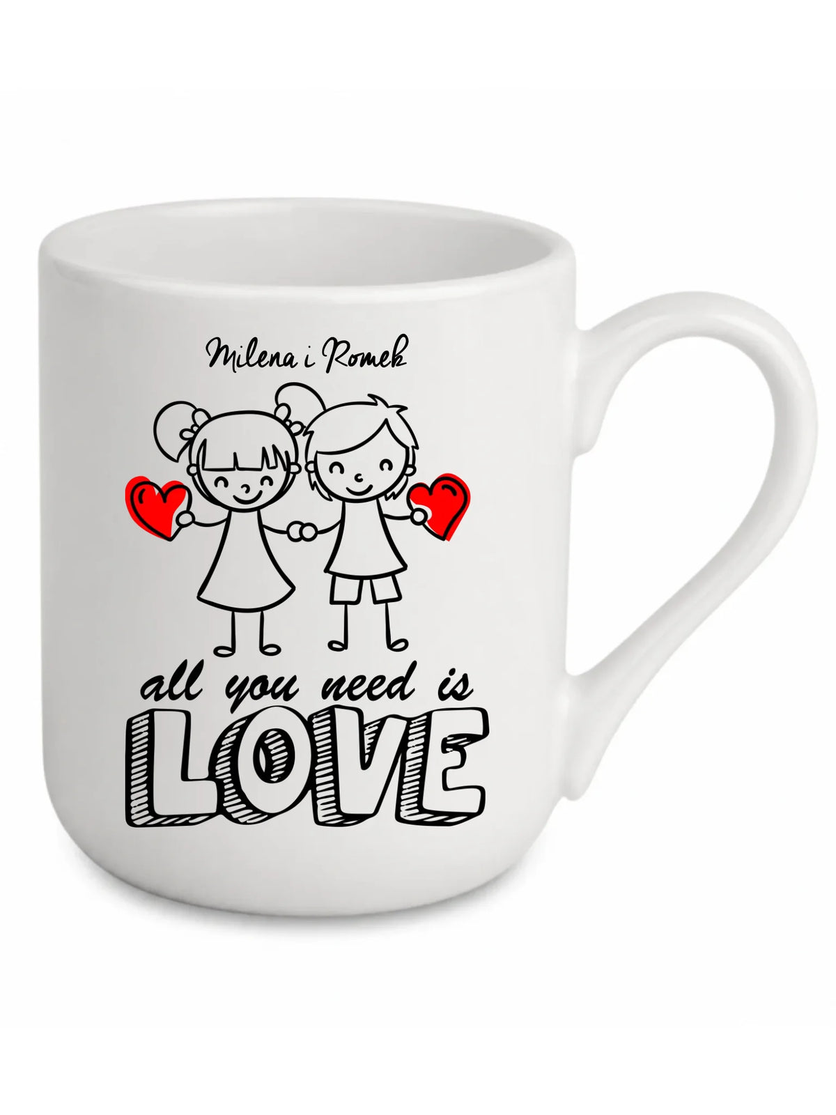 Kubek elegant dla par - All You need is love - personalizowany W13