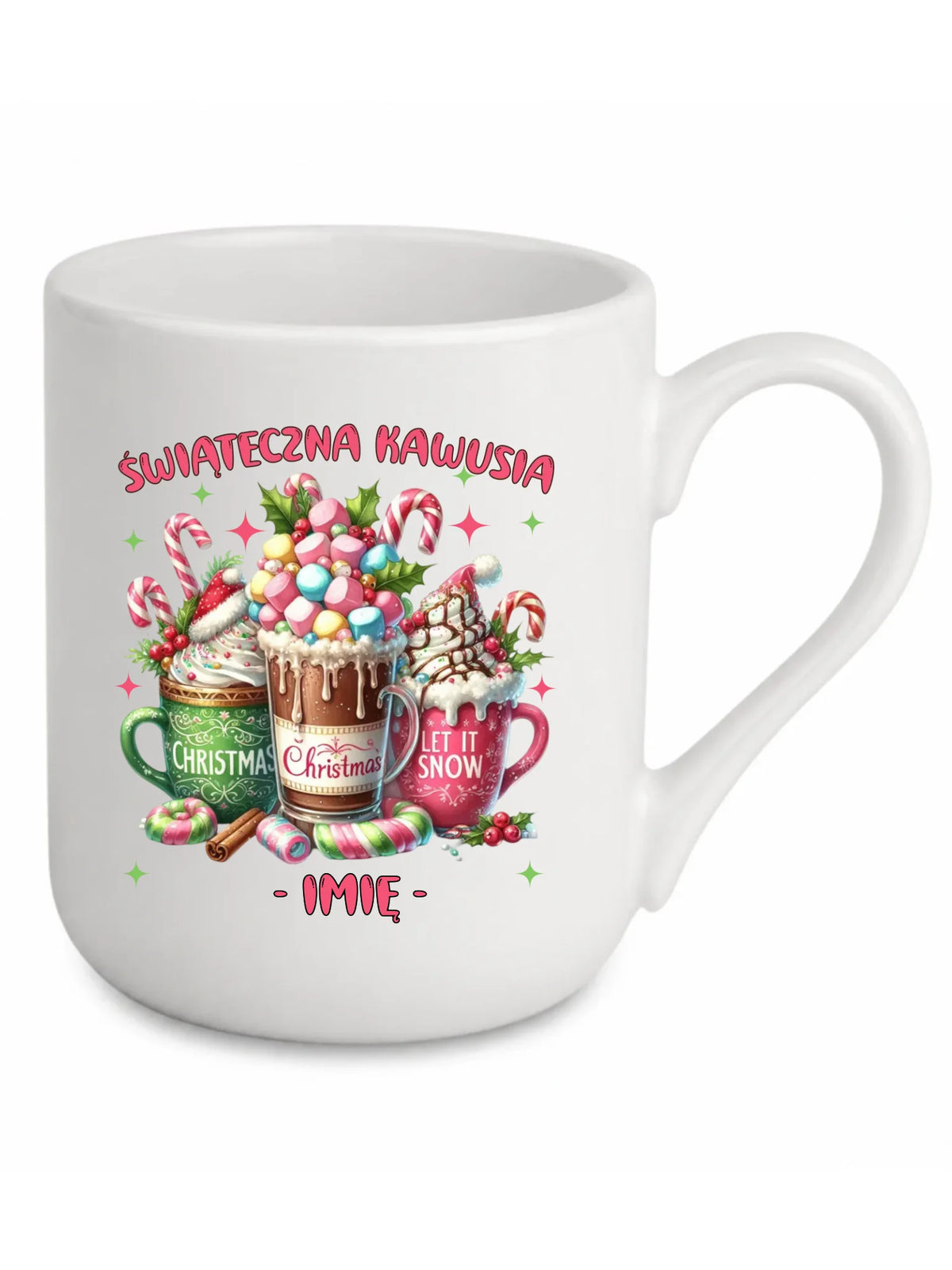 Kubek elegant świąteczny - Świąteczna kawusia - personalizowany BN29