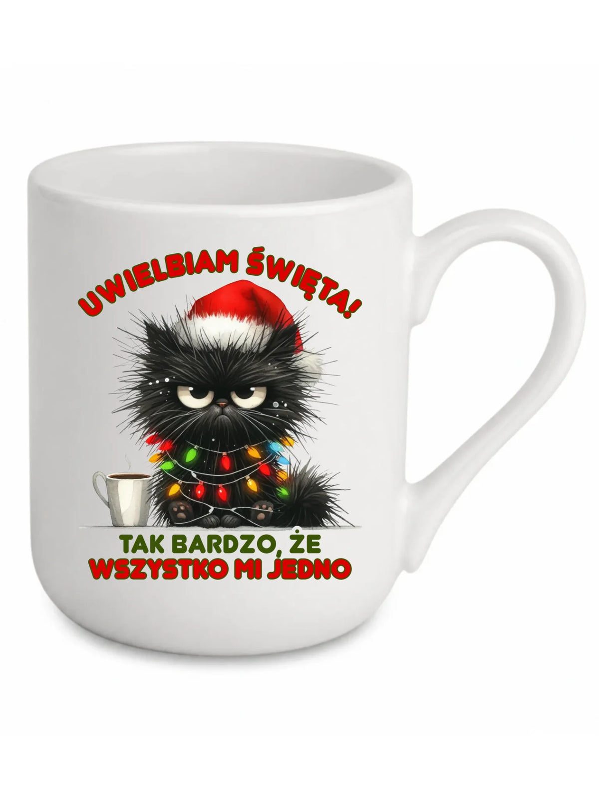 Kubek elegant świąteczny - Kot Maruda Wszystko mi jedno BN35