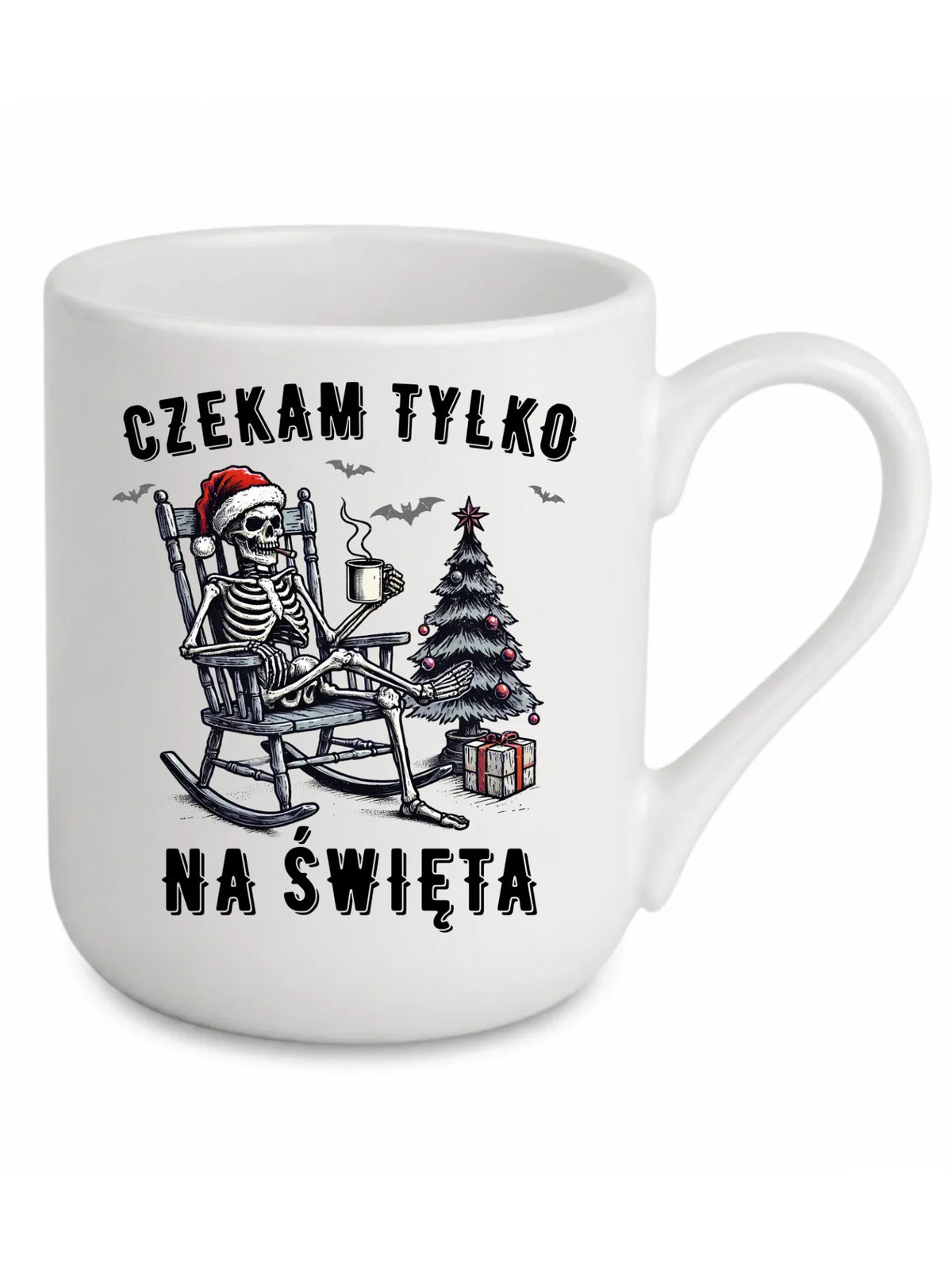 Kubek elegant świąteczny - Czekam tylko na święta BN56
